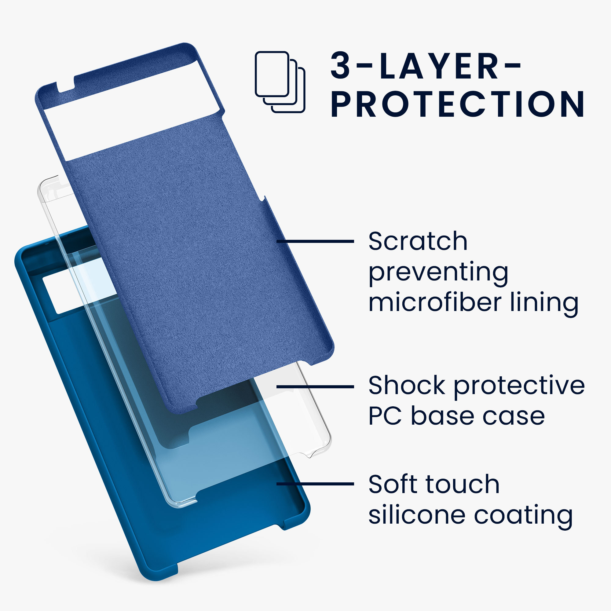 Silikonový kryt kwmobile pro Google Pixel 6 - Blue Reef