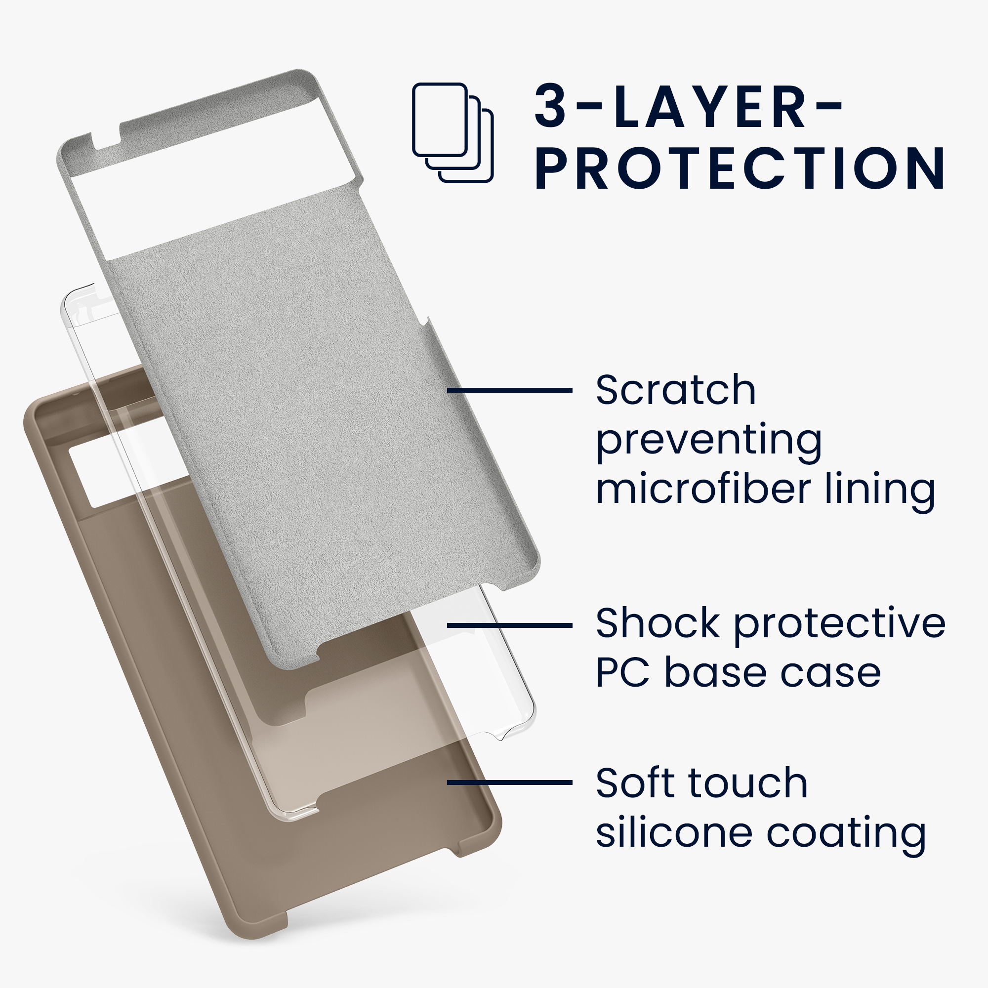 Zadní kryt kwmobile pro Google Pixel 6 - wireless charging taupe
