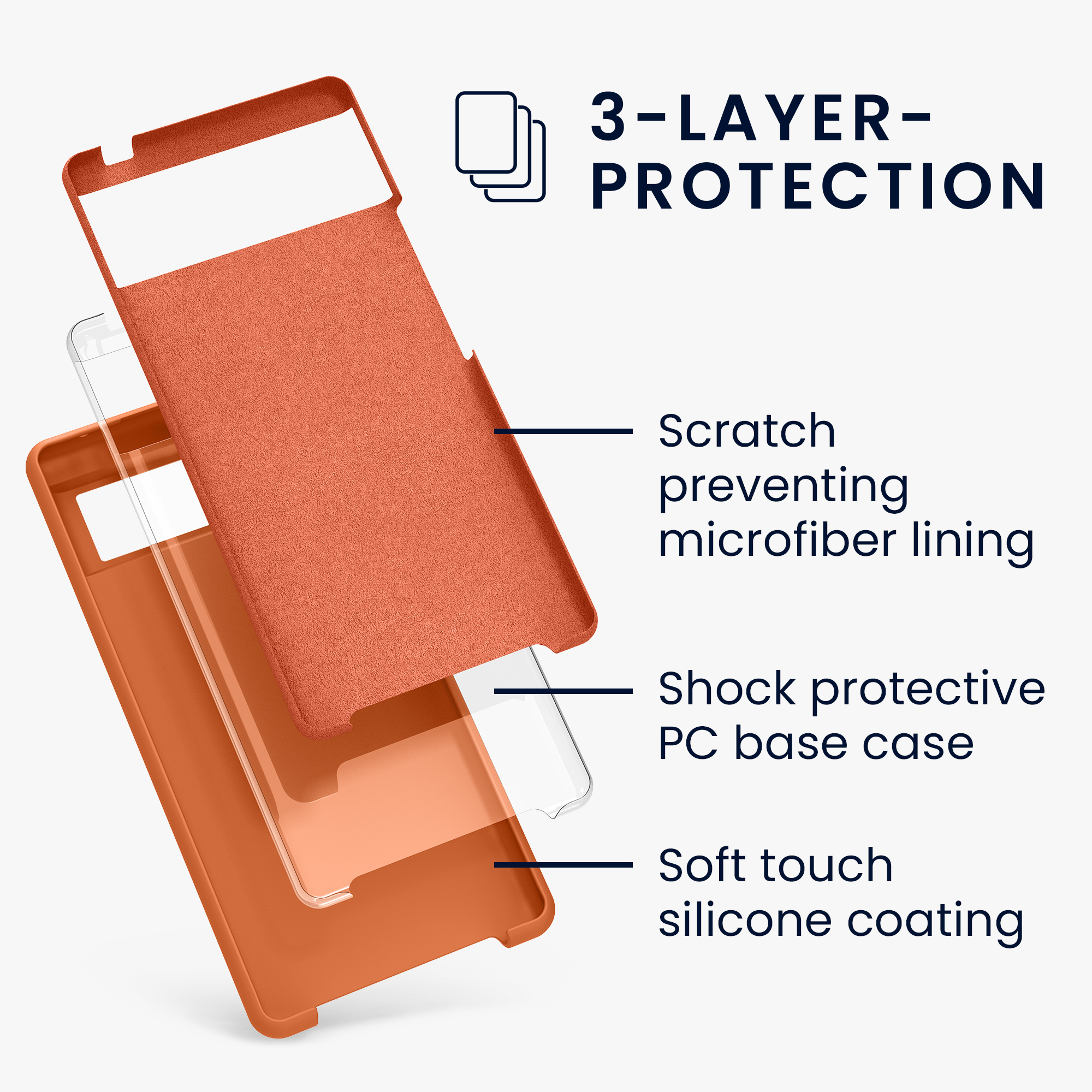 Zadní kryt kwmobile pro Google Pixel 6 - wireless charging warm apricot