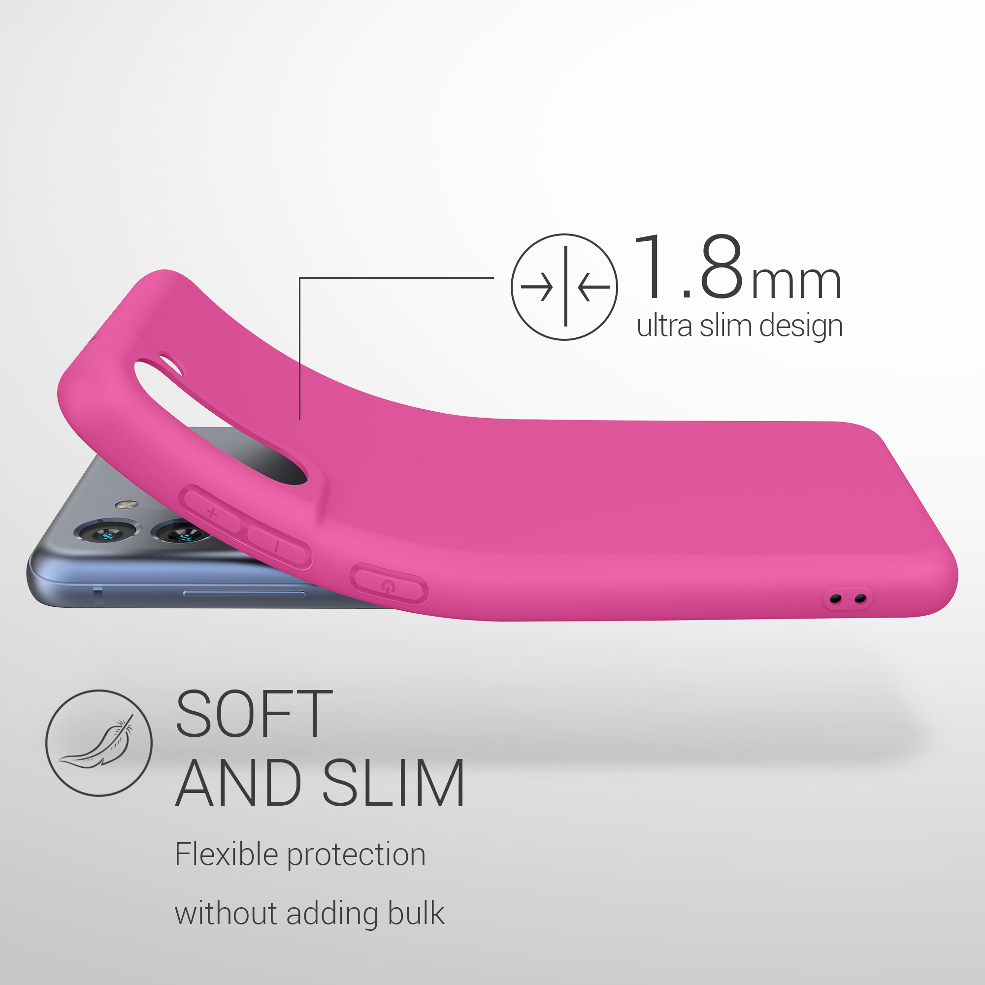 Kryt na mobil Galaxy S21 Fan Edition kwmobile neonově růžová