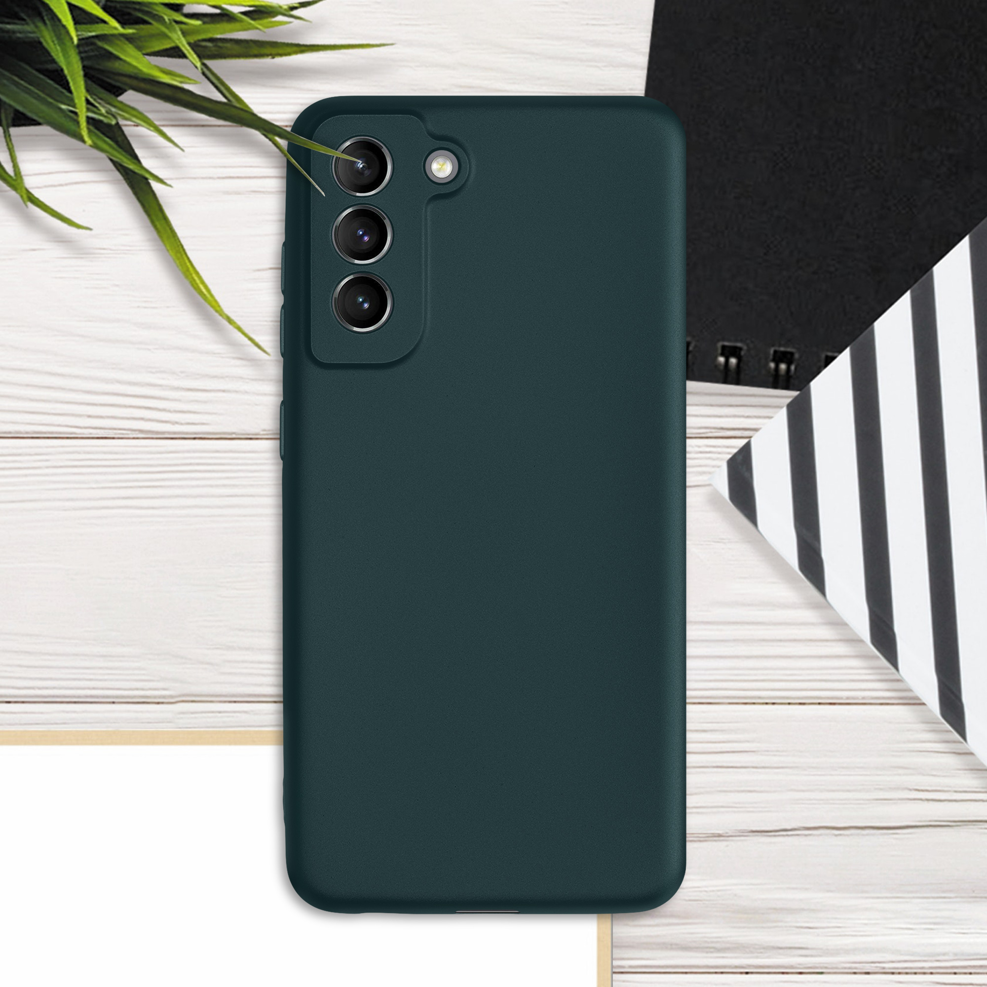 Kryt na mobil Galaxy S21 Fan Edition kwmobile metalická petrolejová