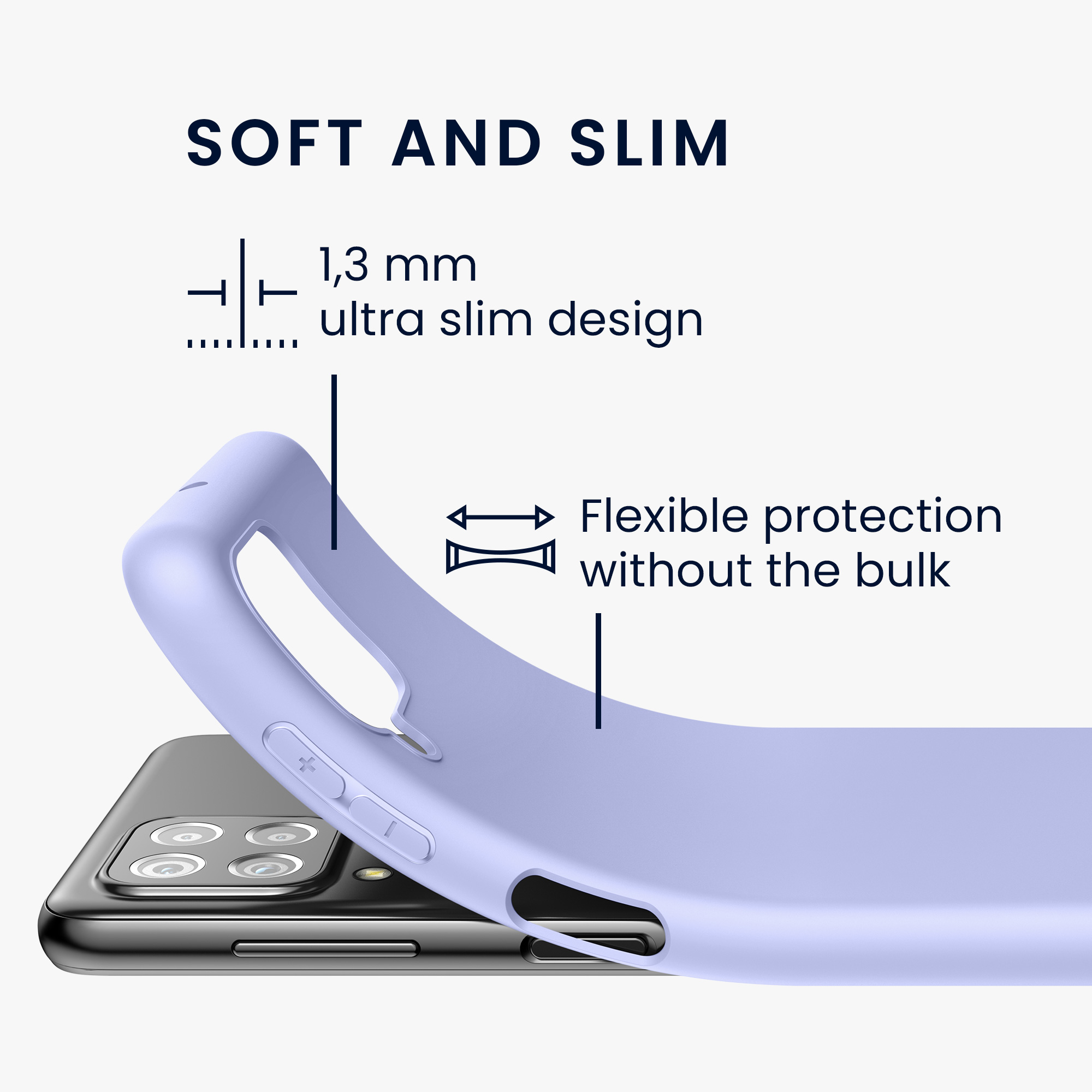 Kryt na mobil Samsung Galaxy A22 4G kwmobile TPU Světlá levandule