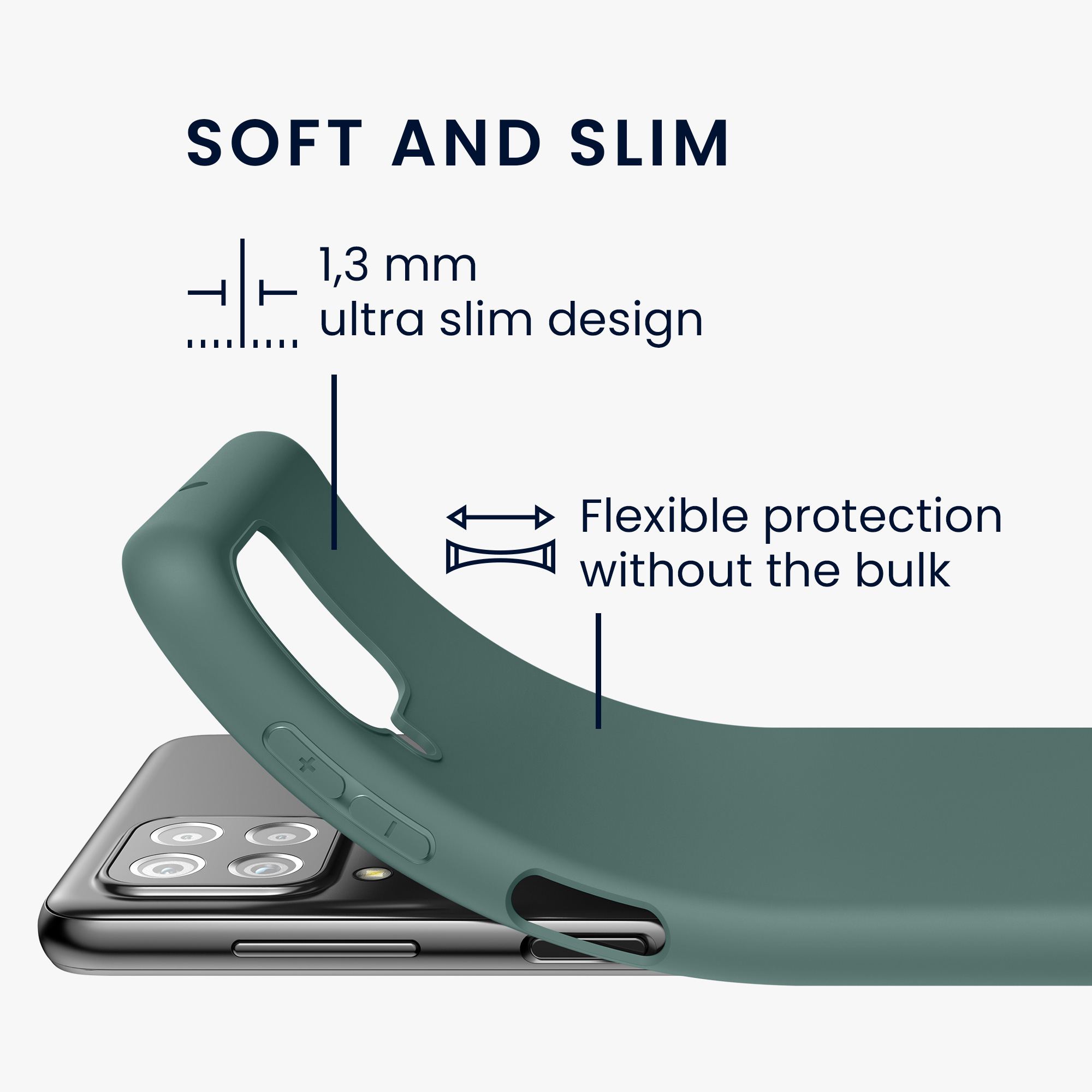 Kryt na mobil Samsung Galaxy A22 4G kwmobile TPU Modro-zelená