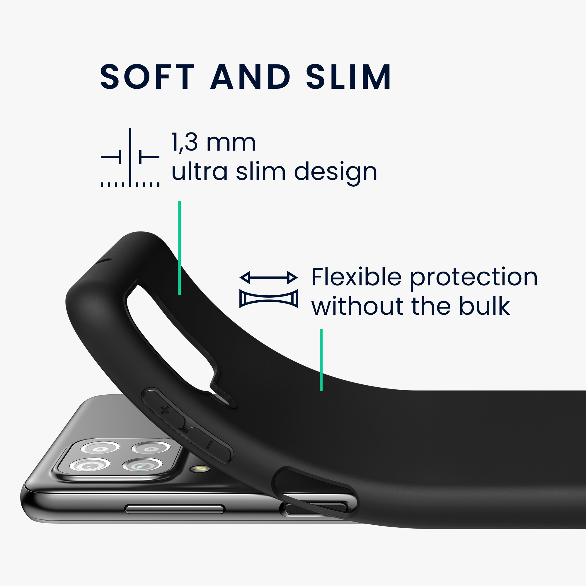 Kryt na mobil Samsung Galaxy A22 4G kwmobile TPU Matná černá