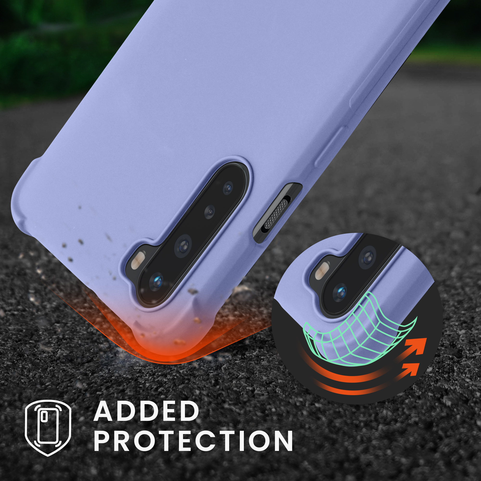 Kwmobile Crossbody pouzdro OnePlus Nord levandulová