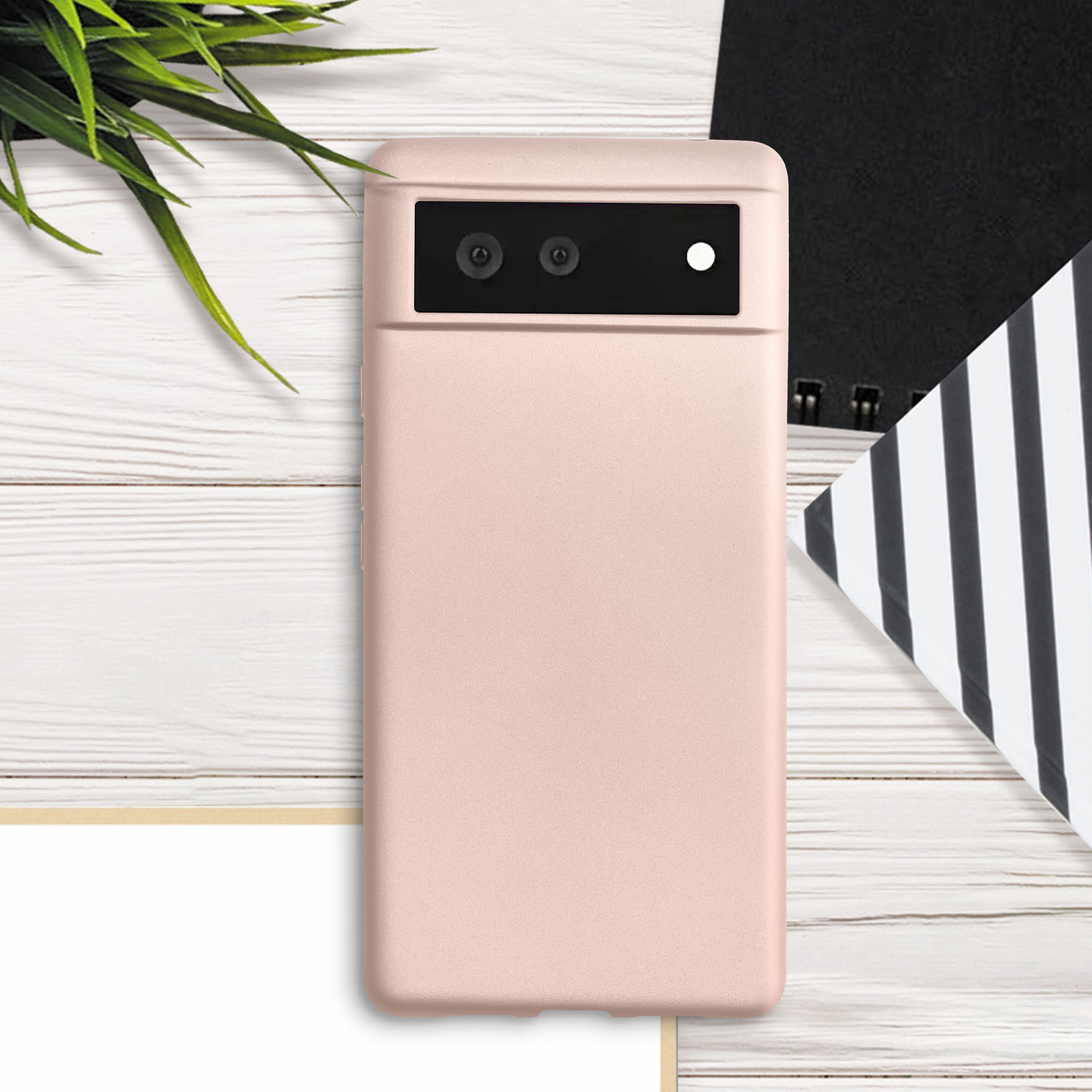 Zadní kryt kwmobile pro Google Pixel 6 - metalická růžově zlatá