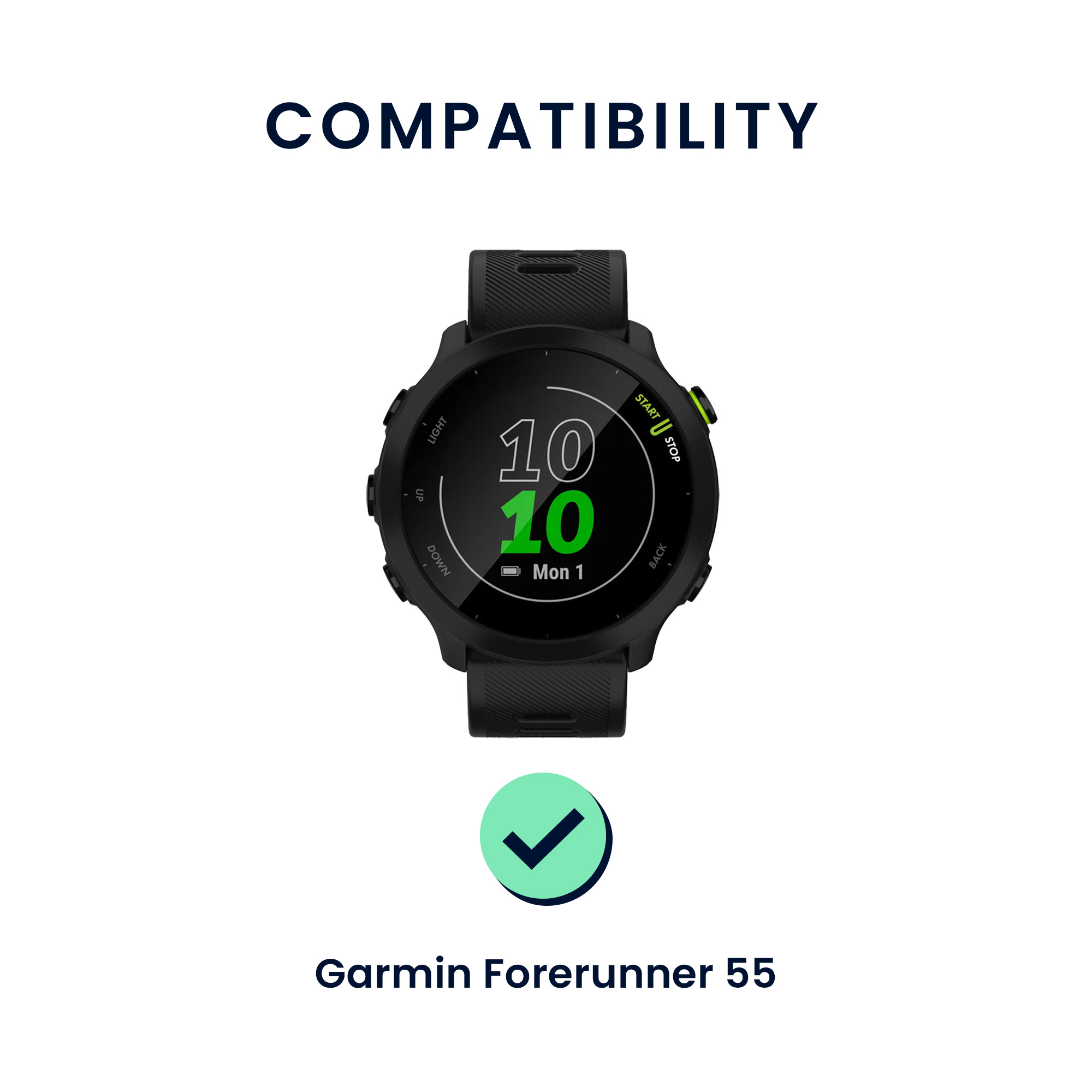 Řemínek Garmin Forerunner 55 / 165 / 2 kwmobile silikon 2 ks tmavě modrá