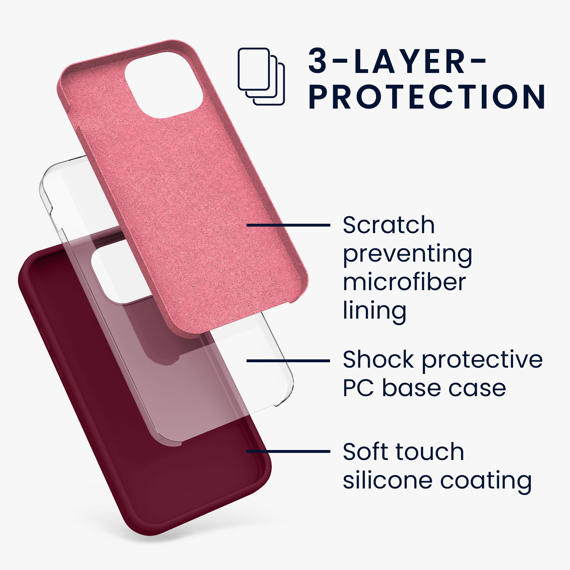 Pouzdro pro Apple iPhone 13 mini kwmobile silikonové - rebarborová červená