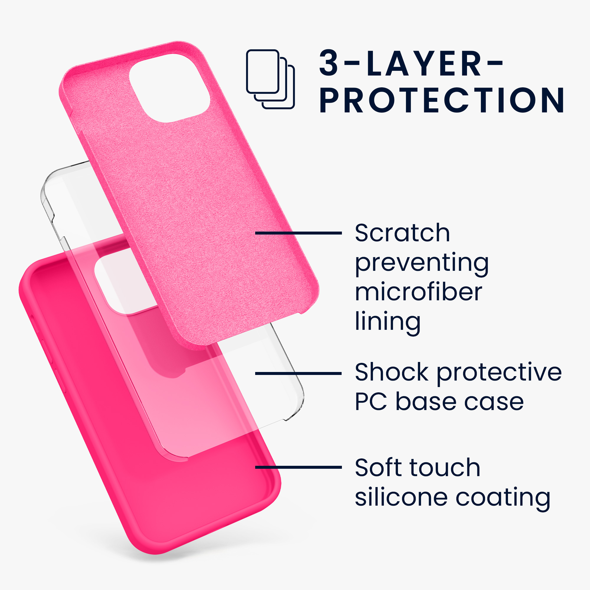 Pouzdro pro Apple iPhone 13 mini kwmobile silikonové - neonově růžová