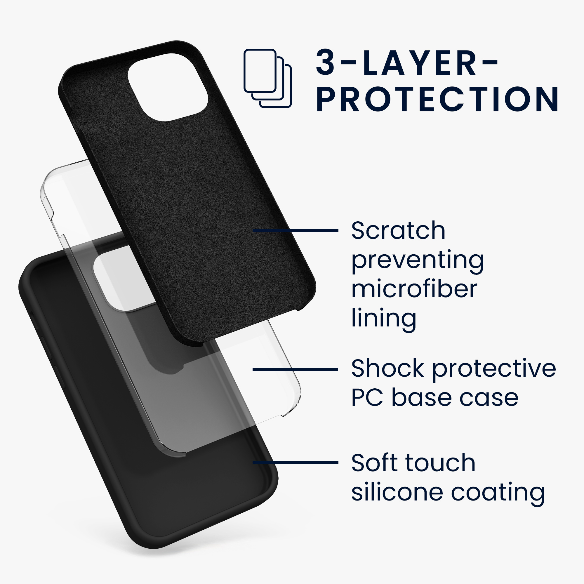 Kryt kwmobile soft-touch iPhone 13 mini matná černá