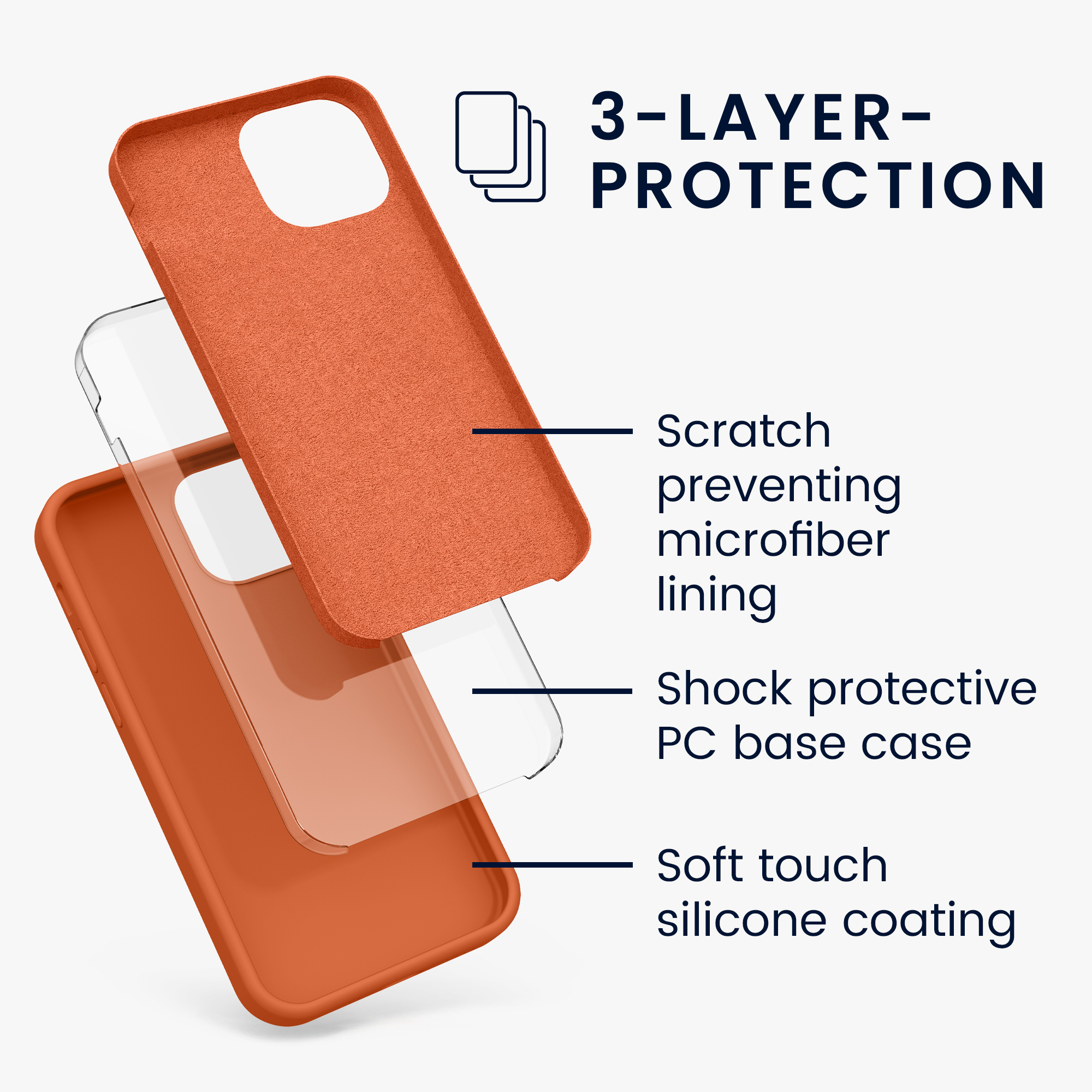 Kryt kwmobile soft-touch iPhone 13 mini Warm Apricot