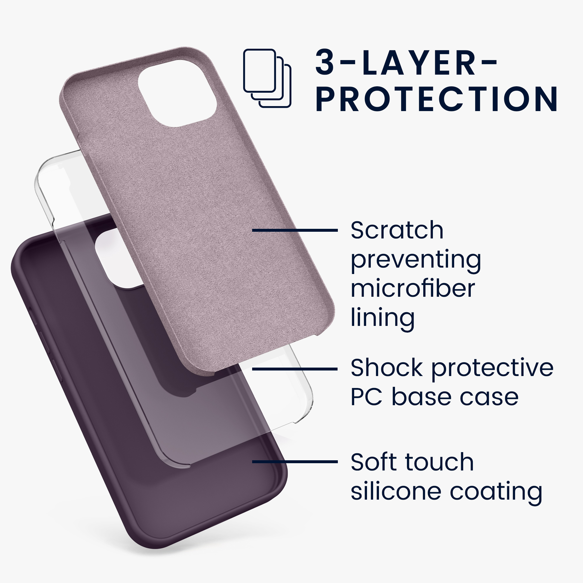 Silikonový kryt kwmobile pro iPhone 13 - světlá iris