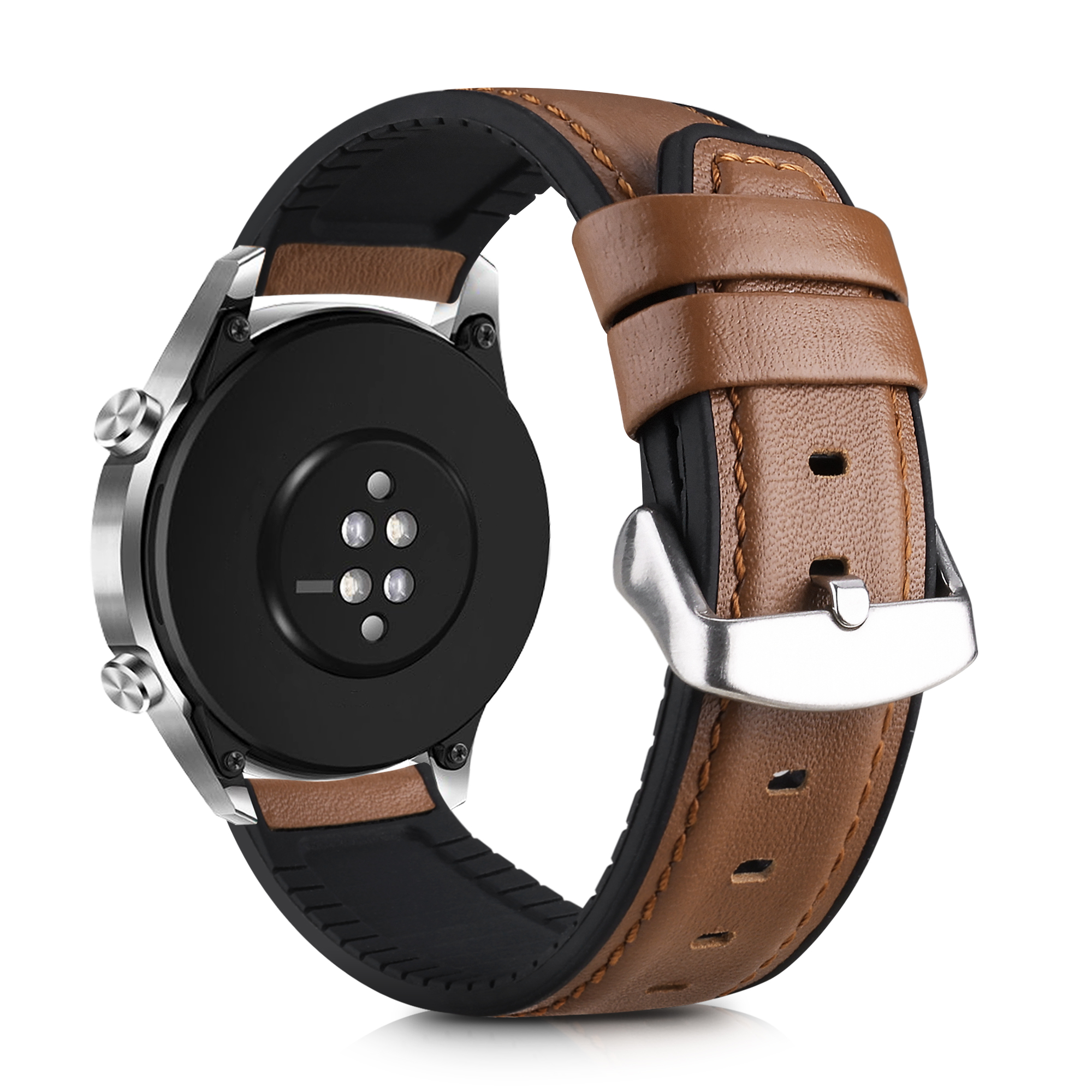 Řemínek na chytré hodinky kwmobile pro Huawei Huawei Watch GT / GT2 / GT3 (4… - hnědá / černá