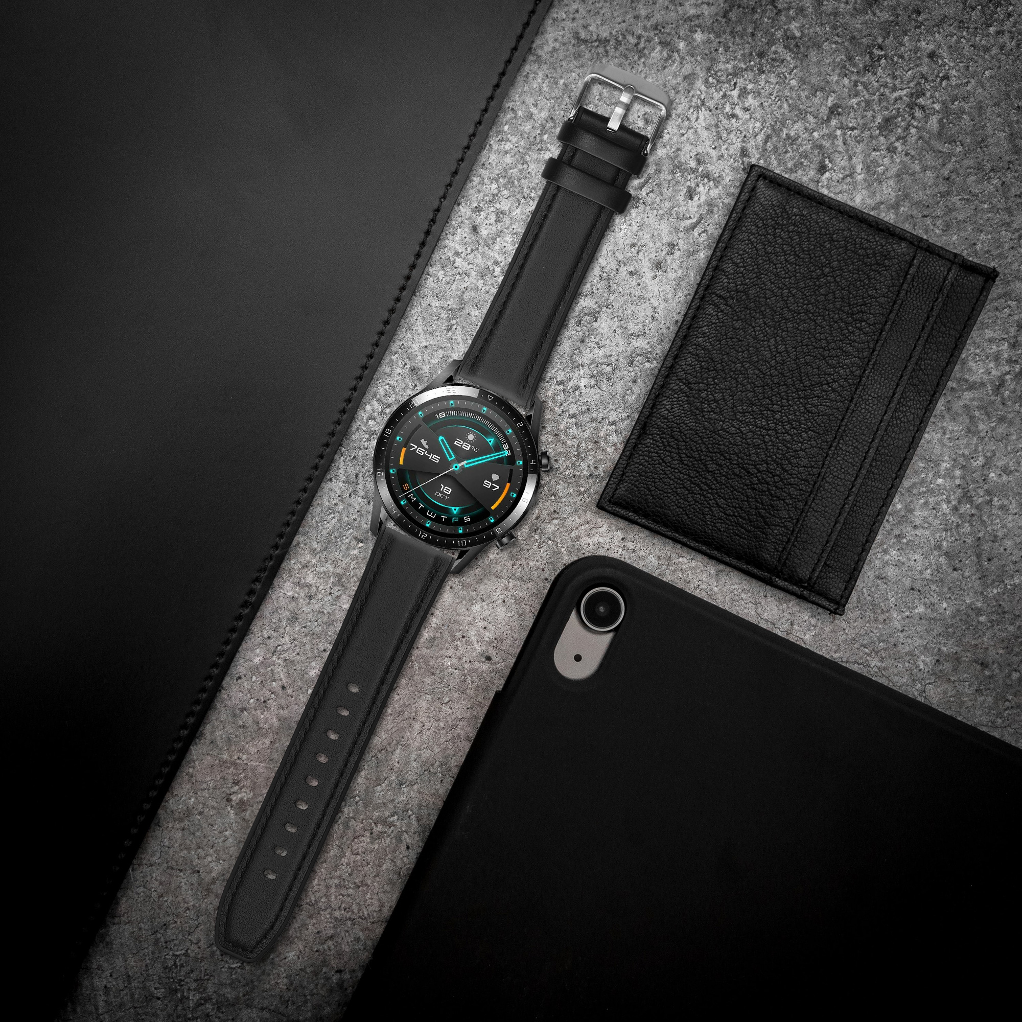Řemínek na chytré hodinky kwmobile pro Huawei Huawei Watch GT / GT2 / GT3 (4… - černá