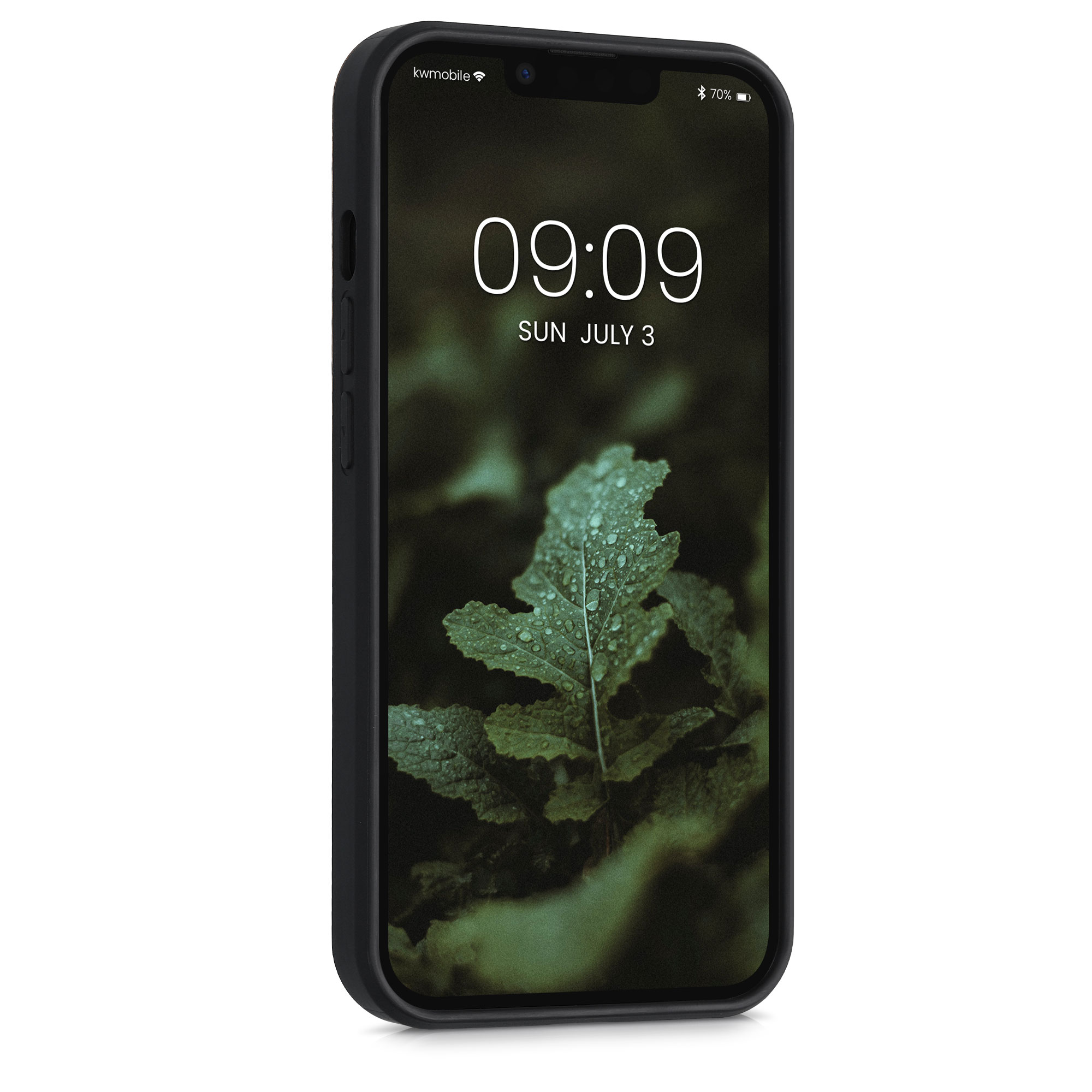 Kryt kwmobile dřevo iPhone 13 tmavě hnědá