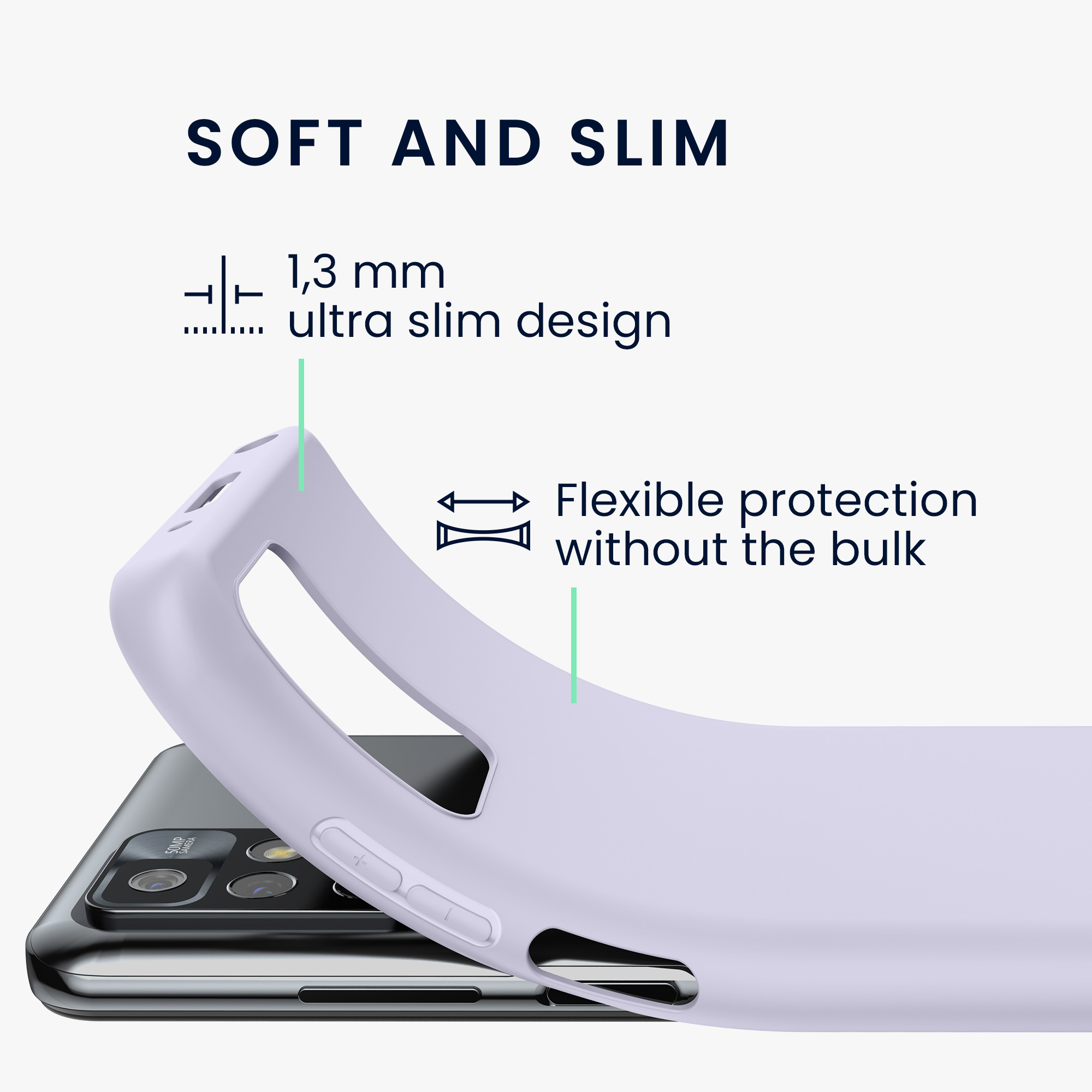 Kryt Xiaomi Redmi 10 (2021 silikonový TPU levandulová kwmobile