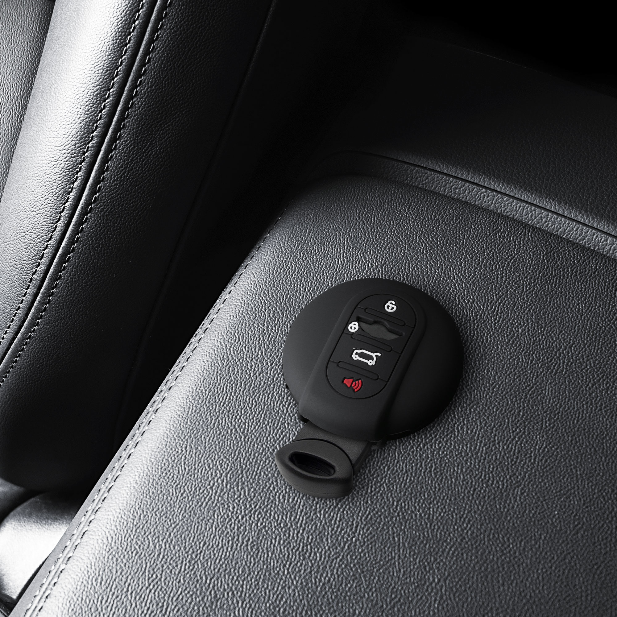 Pouzdro na autoklíč kwmobile pro Mini 3 Button - Červená / modrá / černá