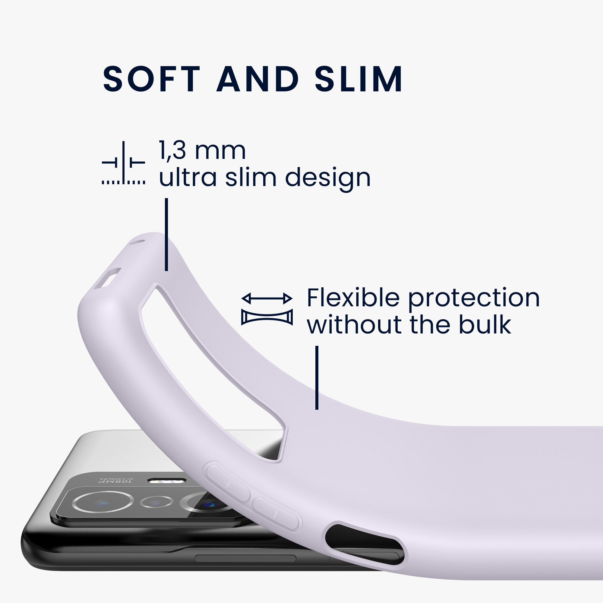 Kryt na mobil Xiaomi 11T / 11T Pro kwmobile TPU levandulový