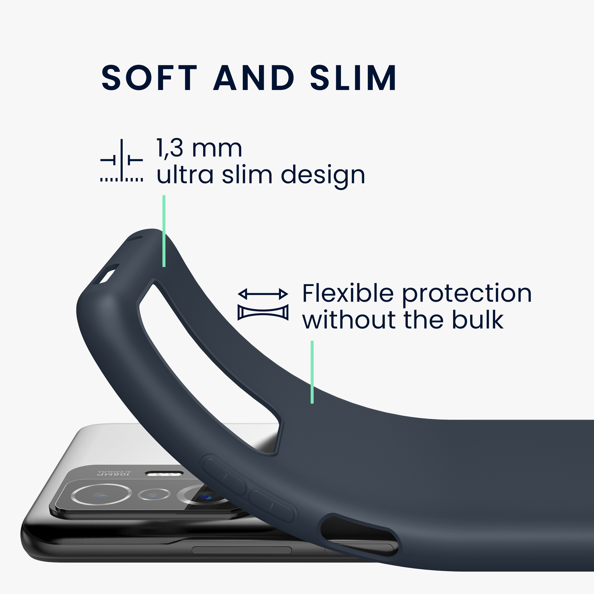 Kryt na mobil Xiaomi 11T / 11T Pro kwmobile TPU borůvková