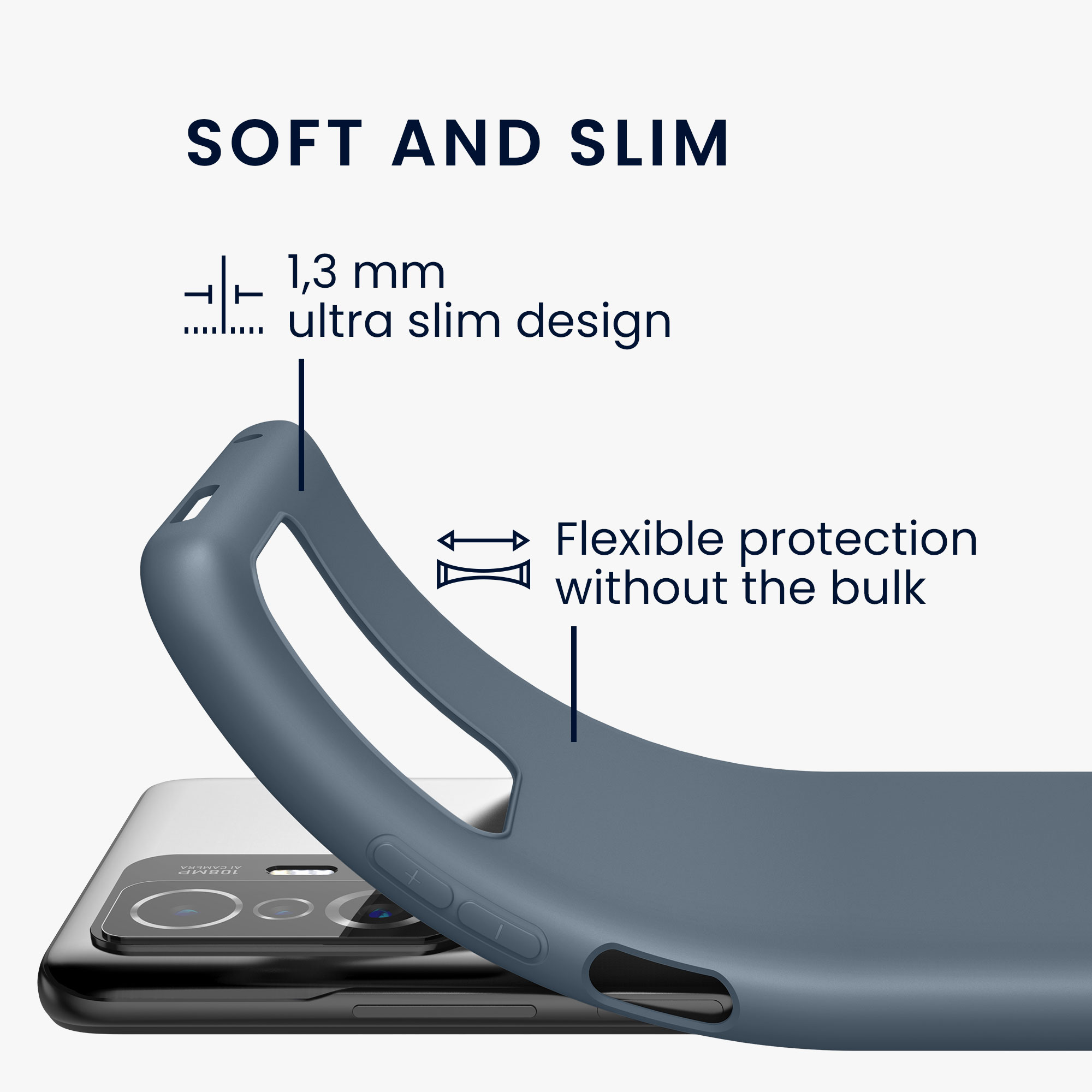 Kryt na mobil Xiaomi 11T / 11T Pro kwmobile TPU tmavě šedý