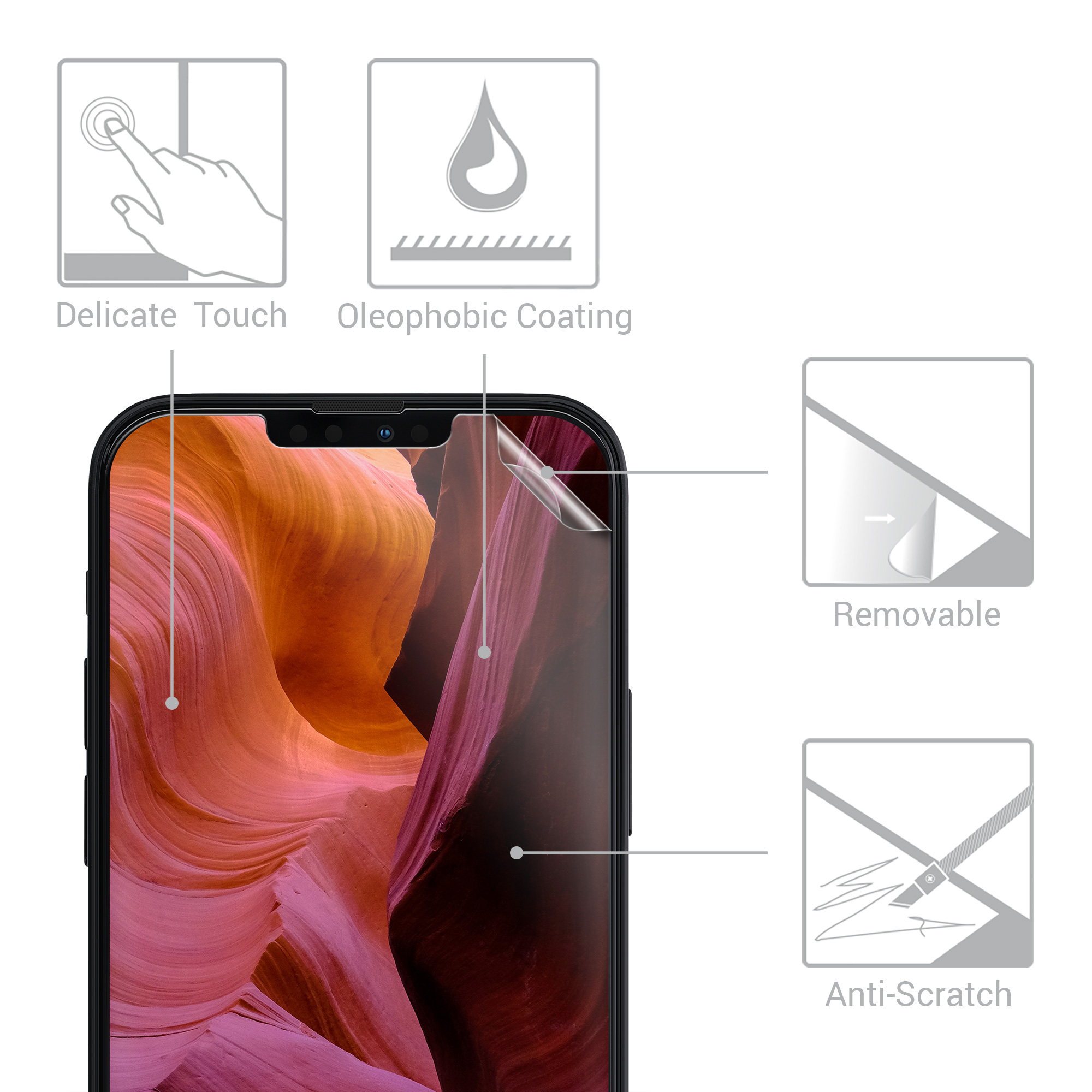 Ochranné sklo kwmobile iPhone 13 mini Screen Protector transparentní