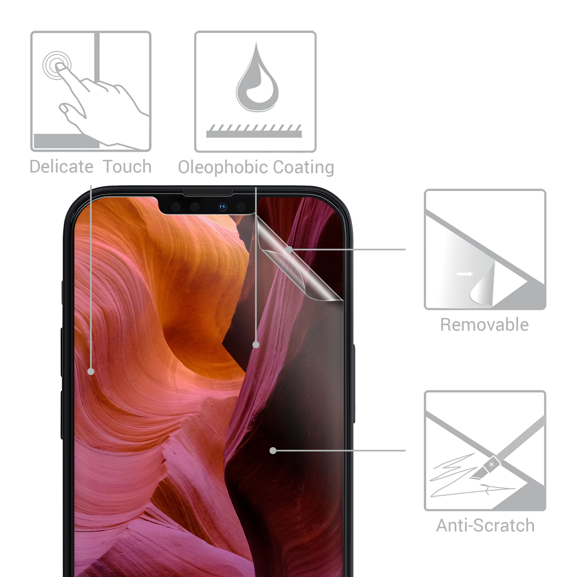 Ochranné sklo kwmobile pro Apple iPhone 17e / iPhone 16e / iPhone 14 / iPhone 13 - transparentní