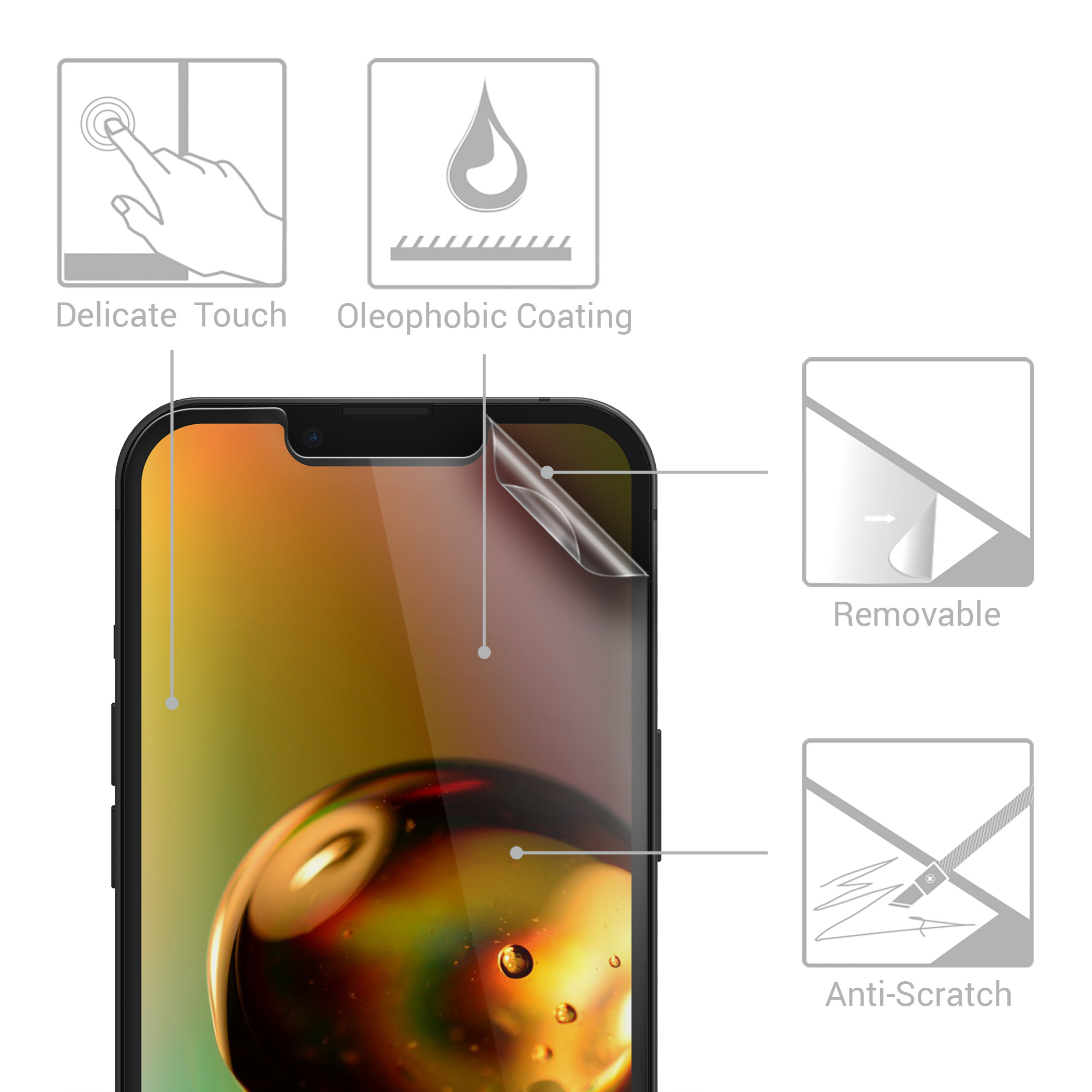 Ochranné sklo kwmobile iPhone 13 Matte