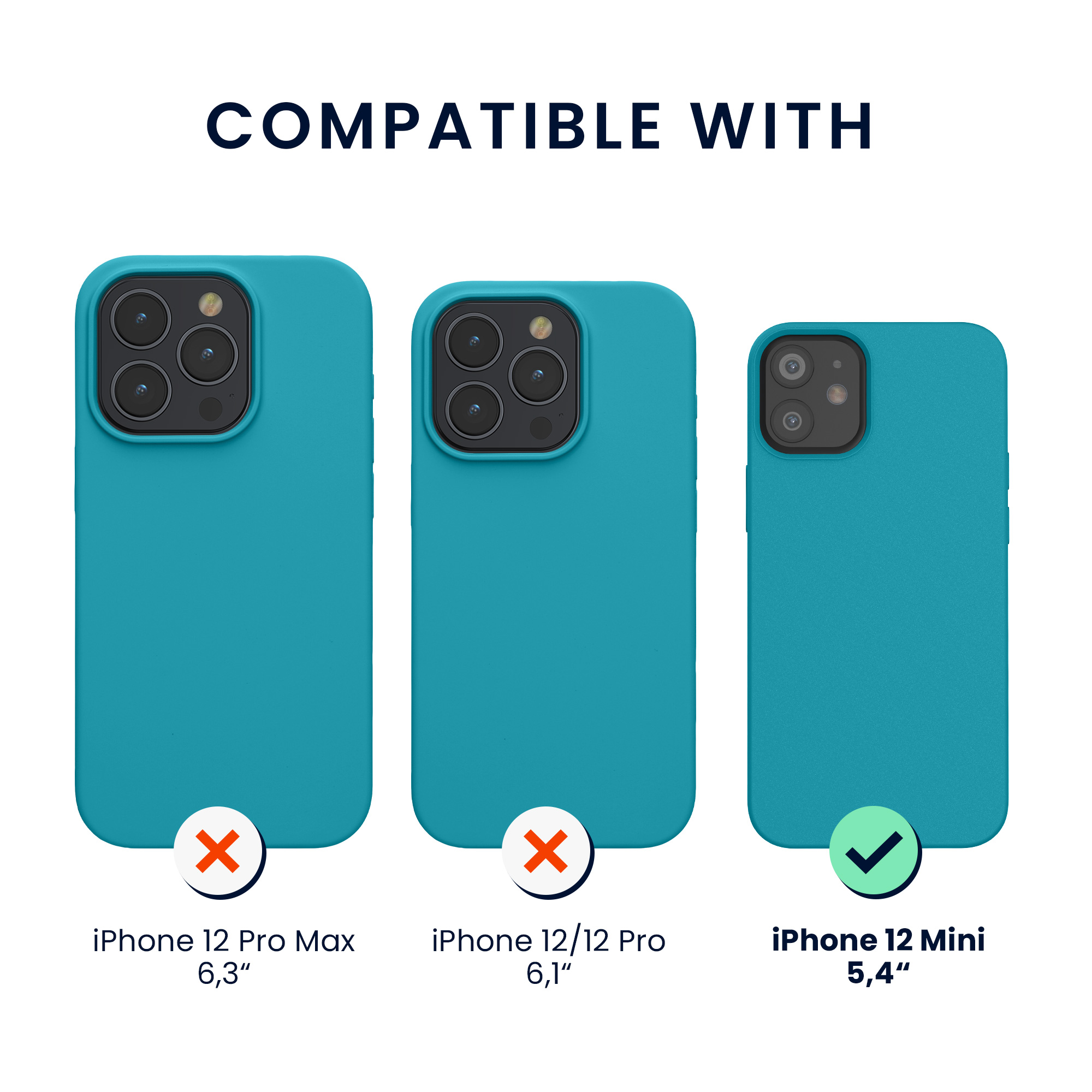 MagSafe kryt kwmobile pro iPhone 12 mini - tyrkysová matná