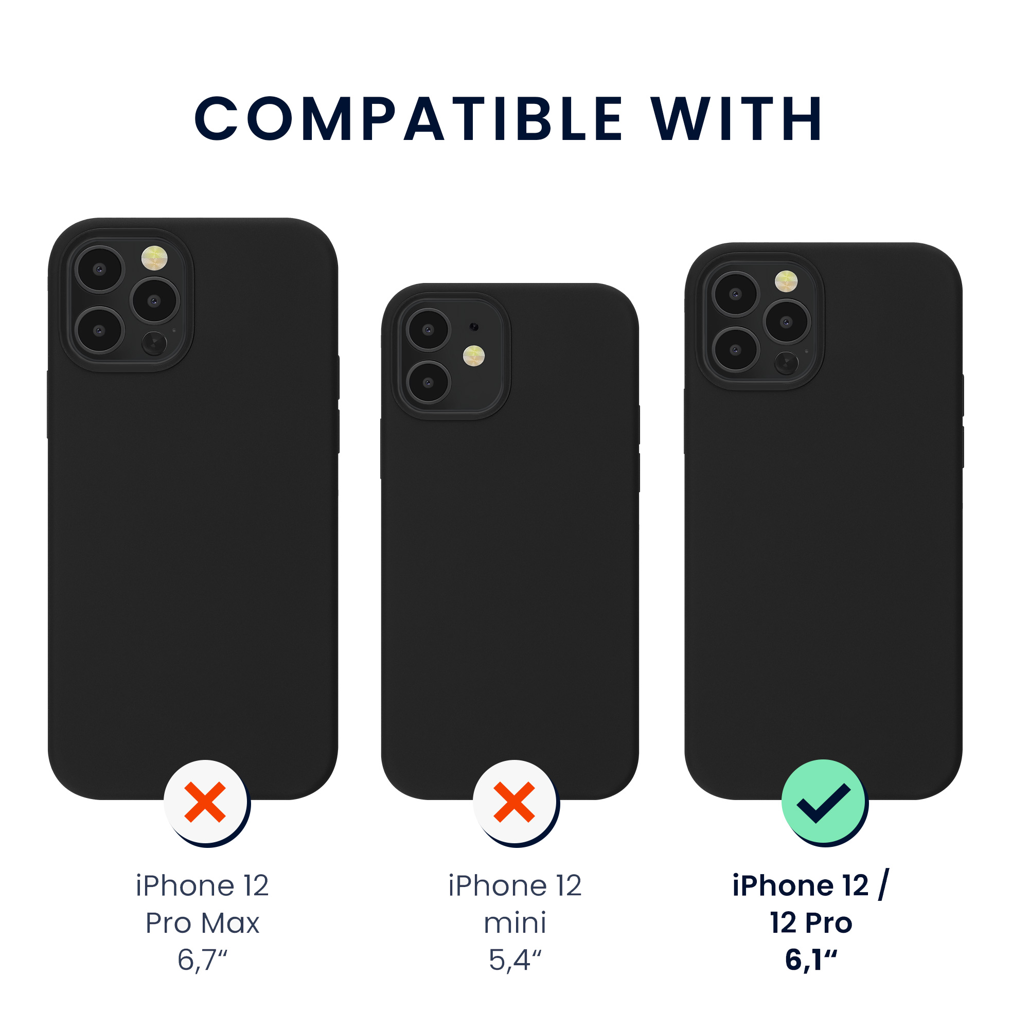TPU silikonové pouzdro pro Apple iPhone 12 / iPhone 12 Pro kwmobile MagSafe - černá