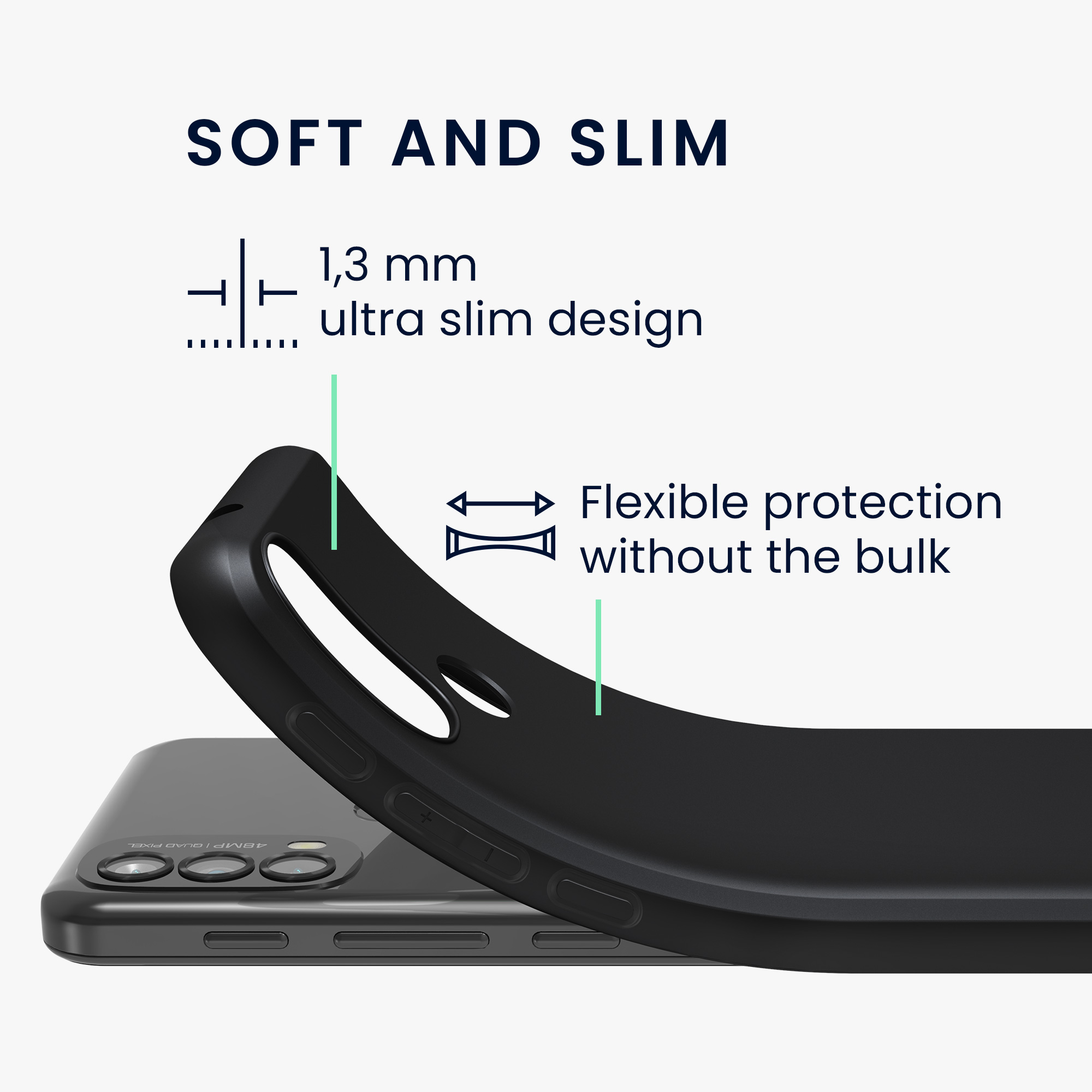 Silikonový kryt kwmobile pro Motorola Moto E40 - Matná černá