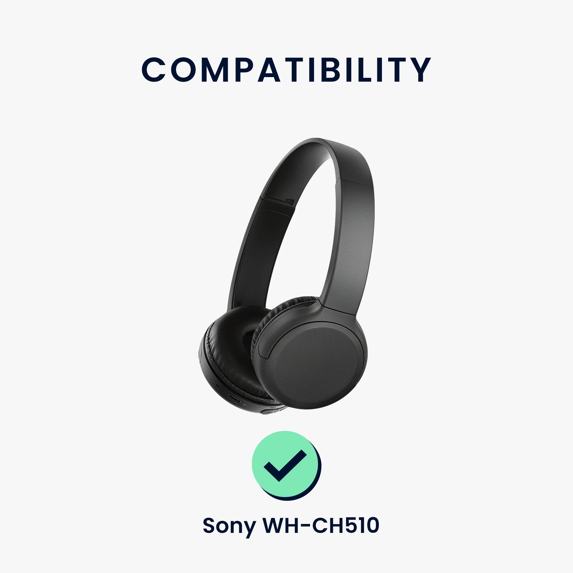 Náhradní náušníky kwmobile pro Sony WH-CH510, modrá, 2 ks
