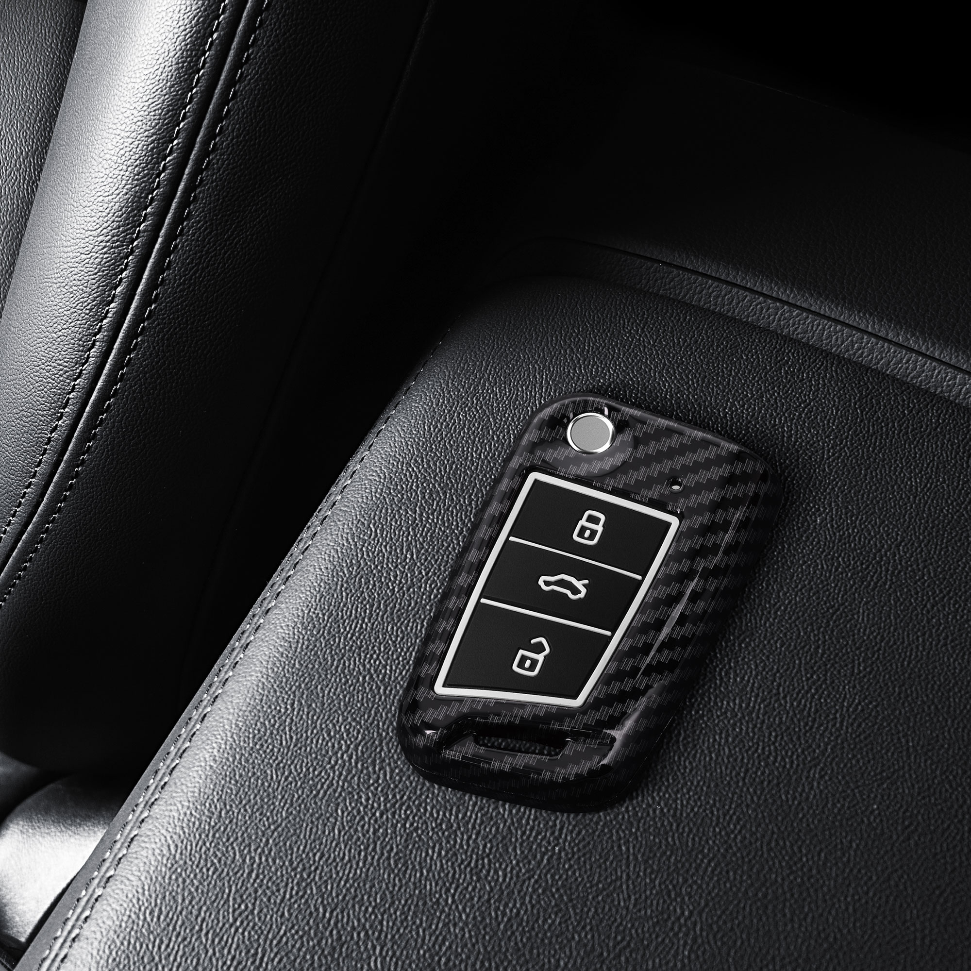 Pouzdro na klíč kwmobile pro VW Golf 7 MK7 - karbonový motiv