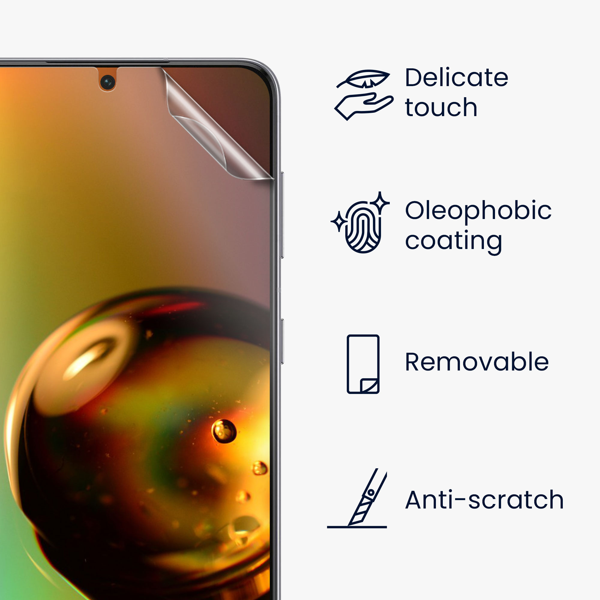 3ks Ochranná fólie Galaxy S22 kwmobile čirá transparentní