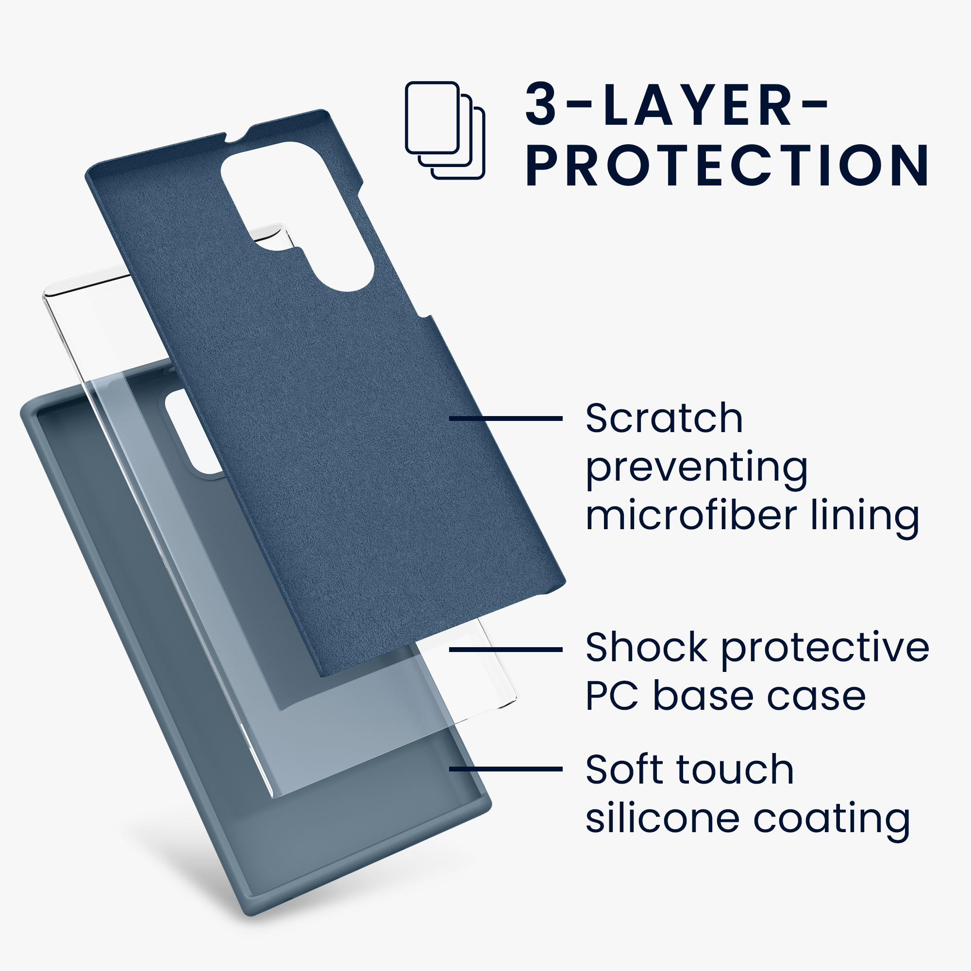Kryt na mobil Galaxy S22 Ultra kwmobile Soft Cover tmavě šedá Dark Slate