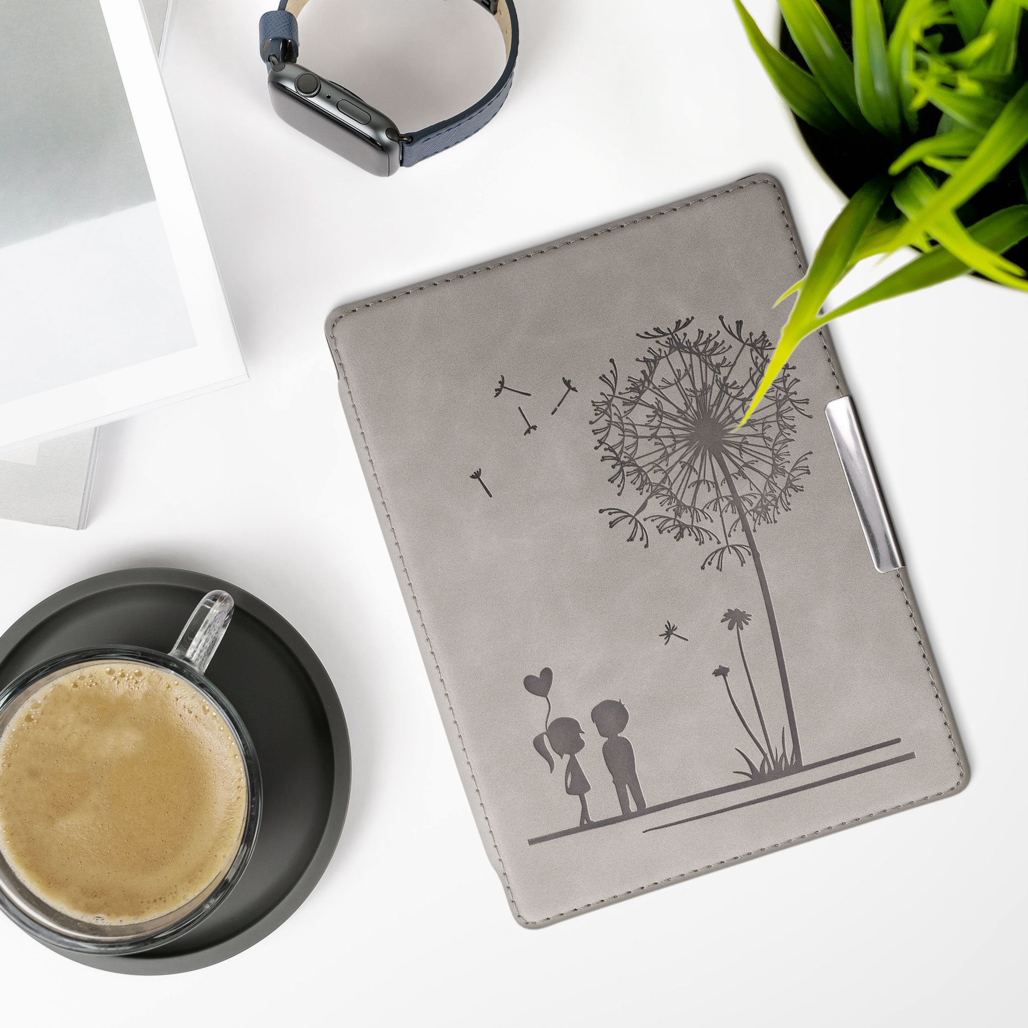 Flip pouzdro na čtečku Kobo Aura H2O Edition 1 Dandelion Love se stojánkem