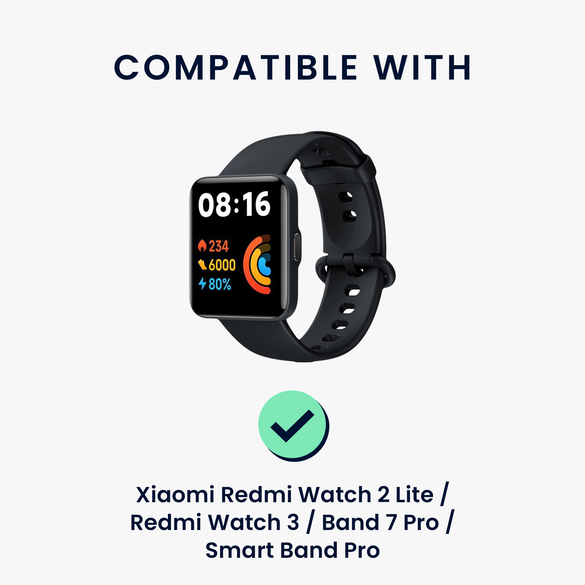 kwmobile nabíjecí kabel Redmi Watch 2 Lite / Redmi Watch 3 / - černá