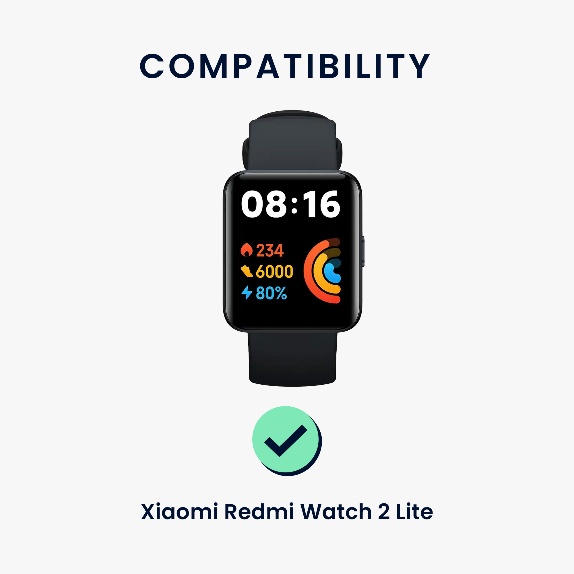 Řemínky pro Xiaomi Redmi Watch 2 Lite kwmobile silikonové - béžová / tmavě zelená