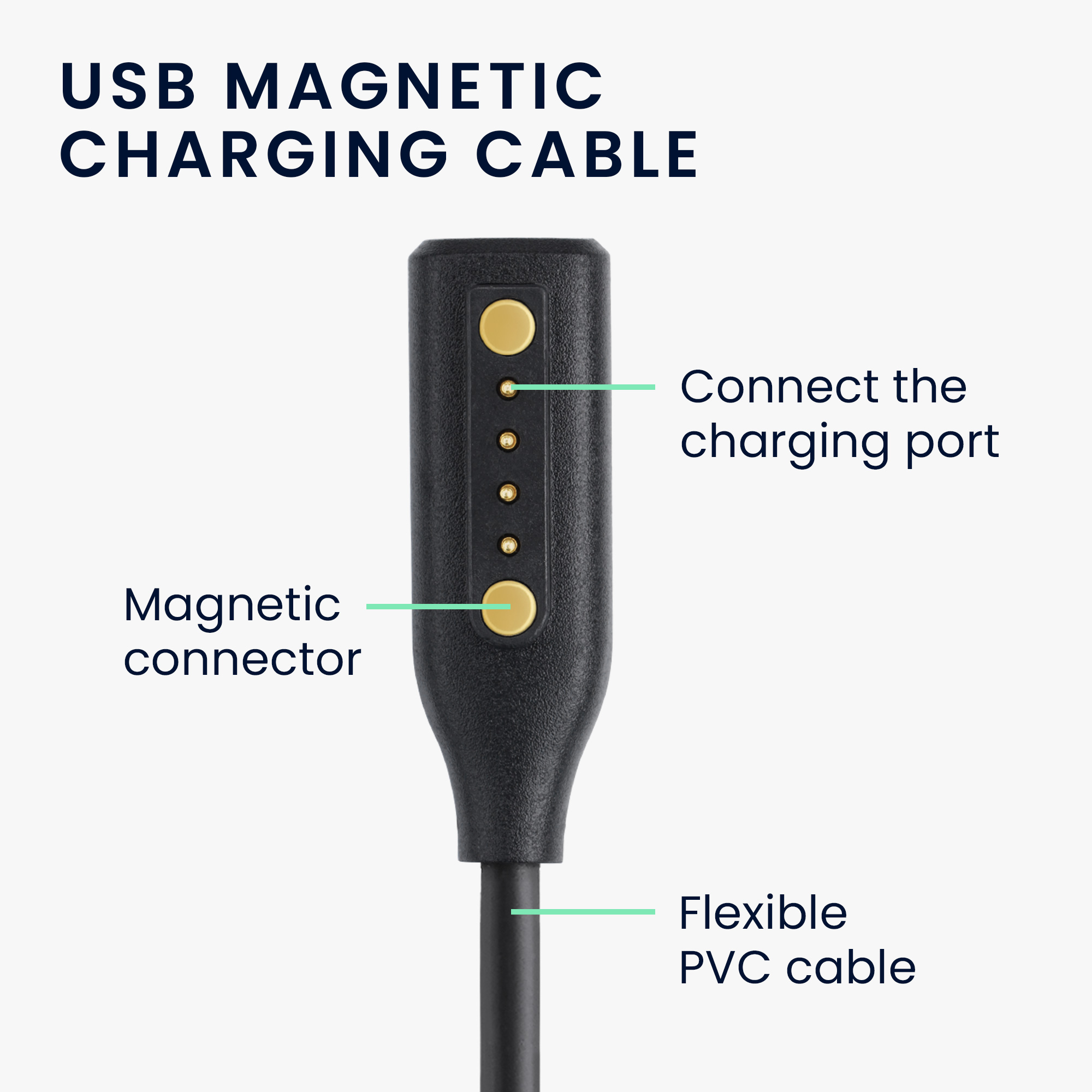 USB nabíjecí kabel Bose Frames Rondo / Soprano / Soprano Style / Alto / Tenor kwmobile 60 cm černý