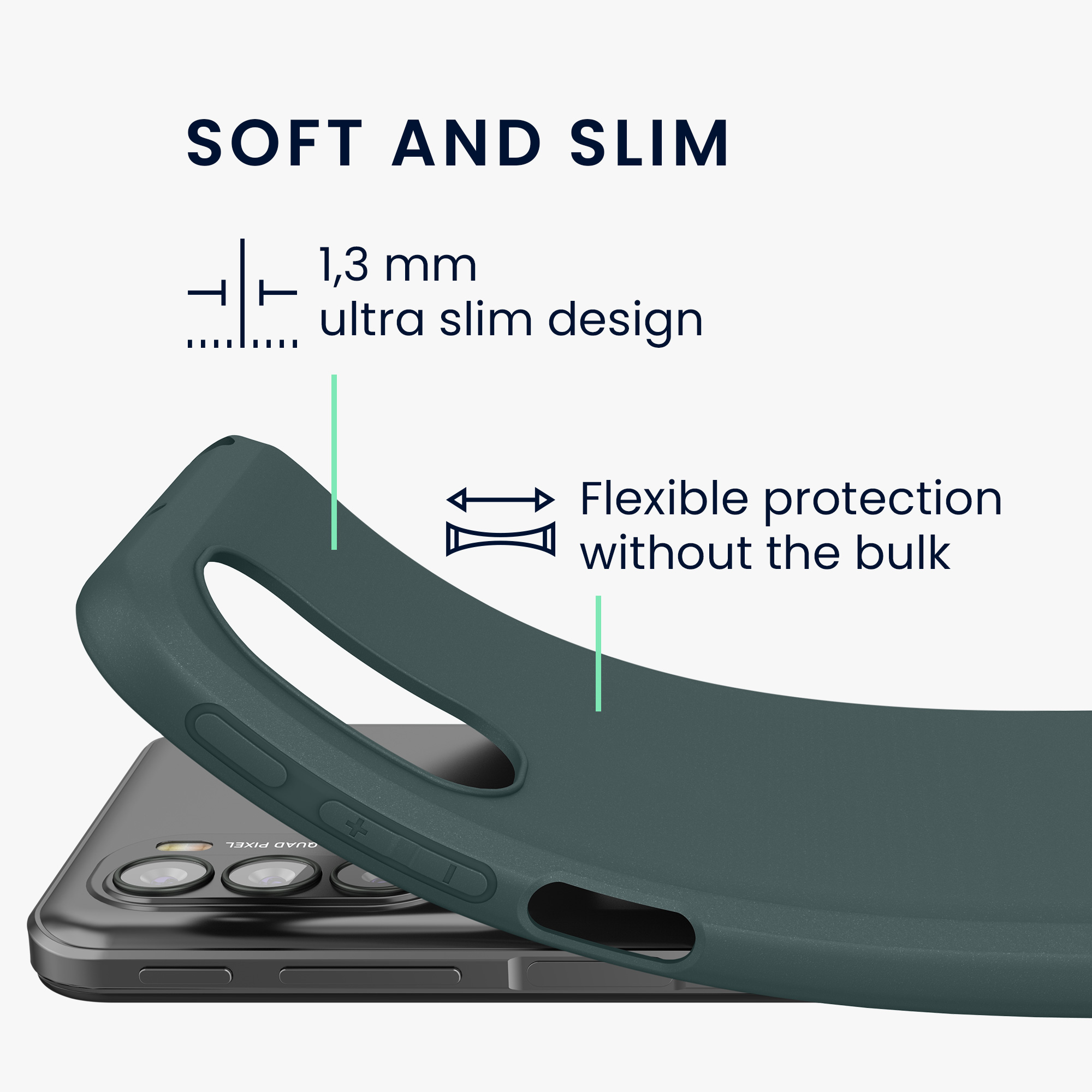 Silikonový kryt kwmobile pro Motorola Moto G31 / Moto G41 - Lesní zelená