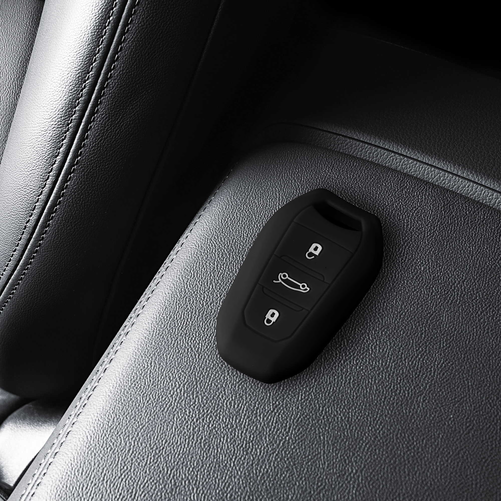Pouzdro na klíč od auta kwmobile pro Opel 3 Button Car Key Smart Key only Keyless Go, černá