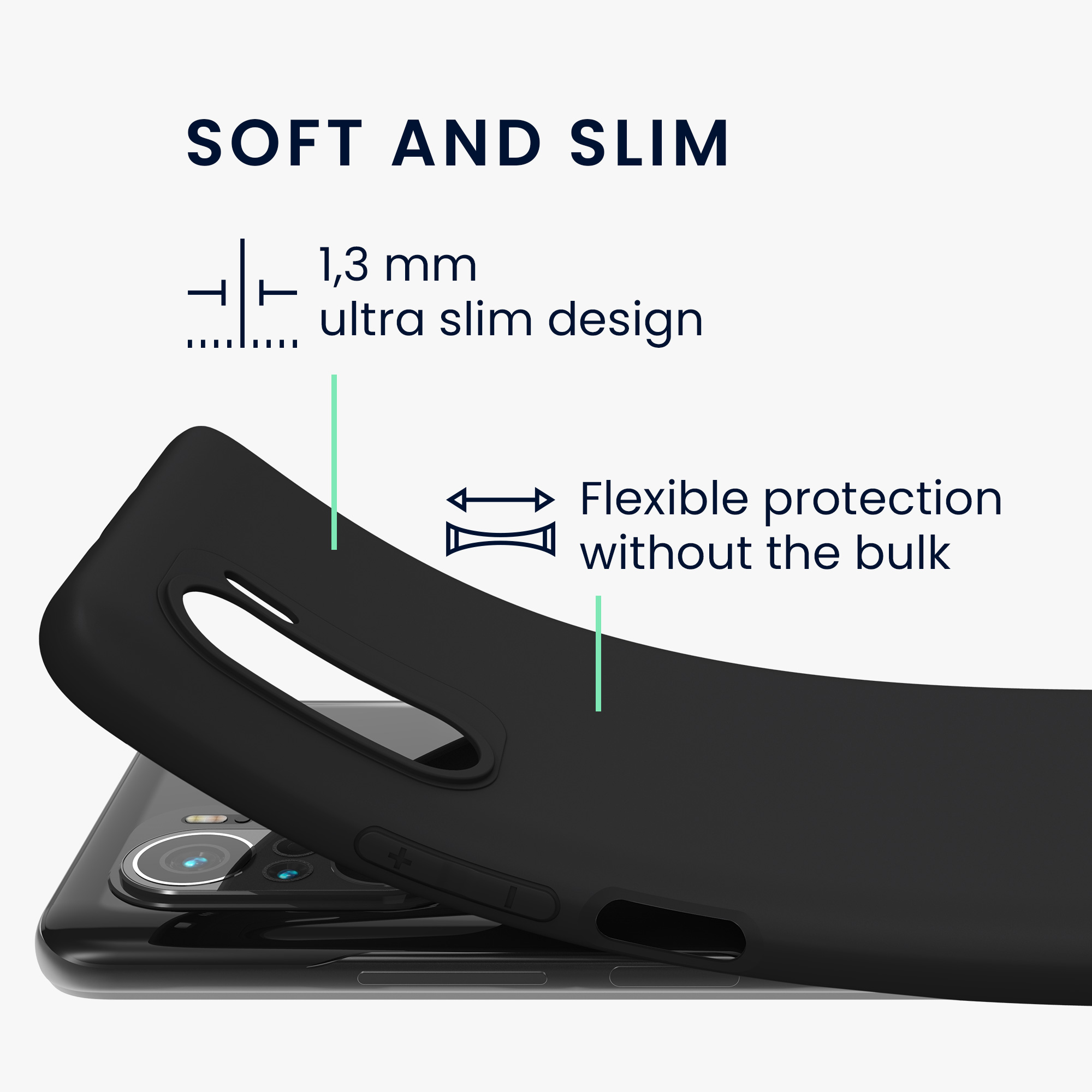 Pouzdro pro Xiaomi Mi 11i / Poco F3 kwmobile TPU - černá