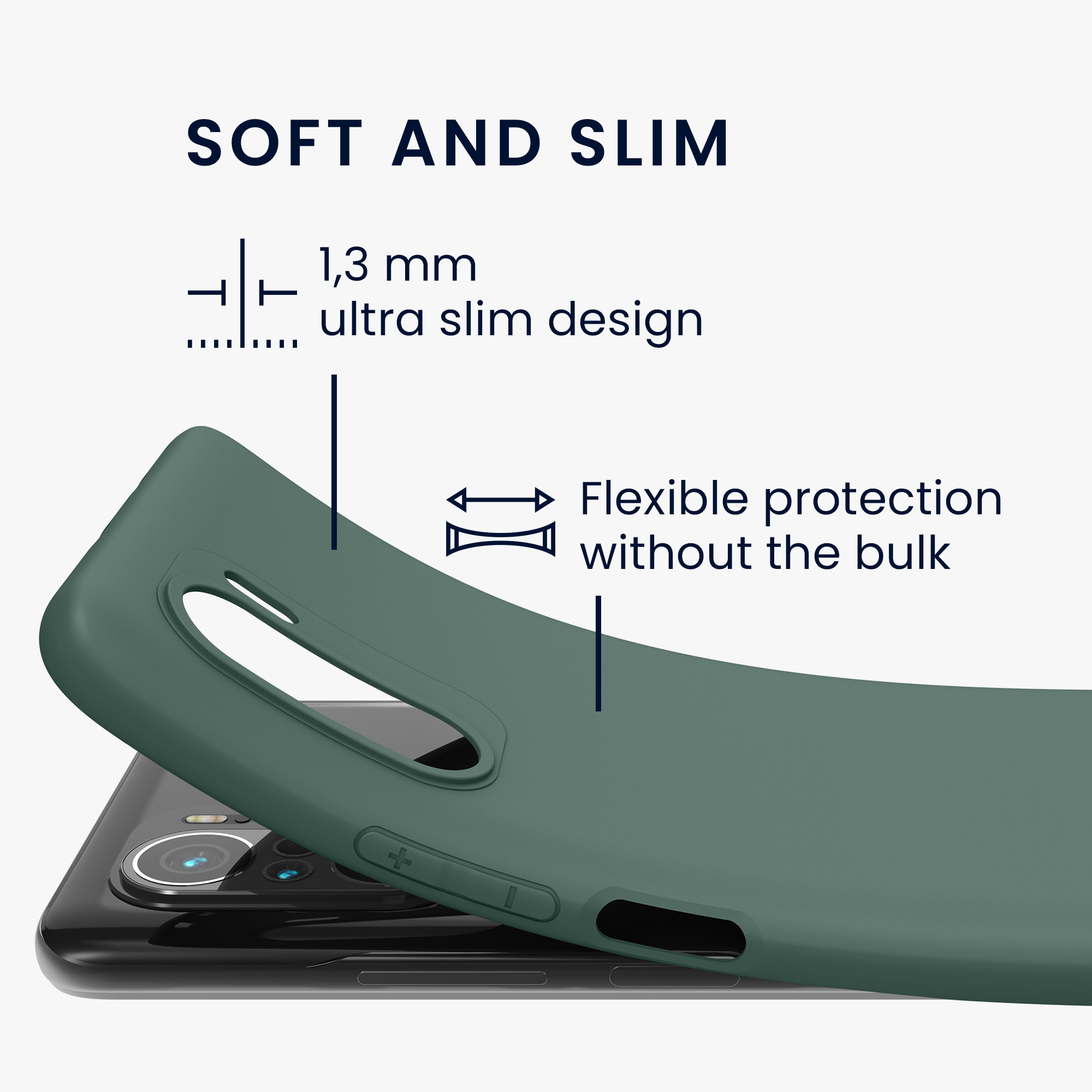 Kryt kwmobile Xiaomi Mi 11i / Poco F3, modrozelená