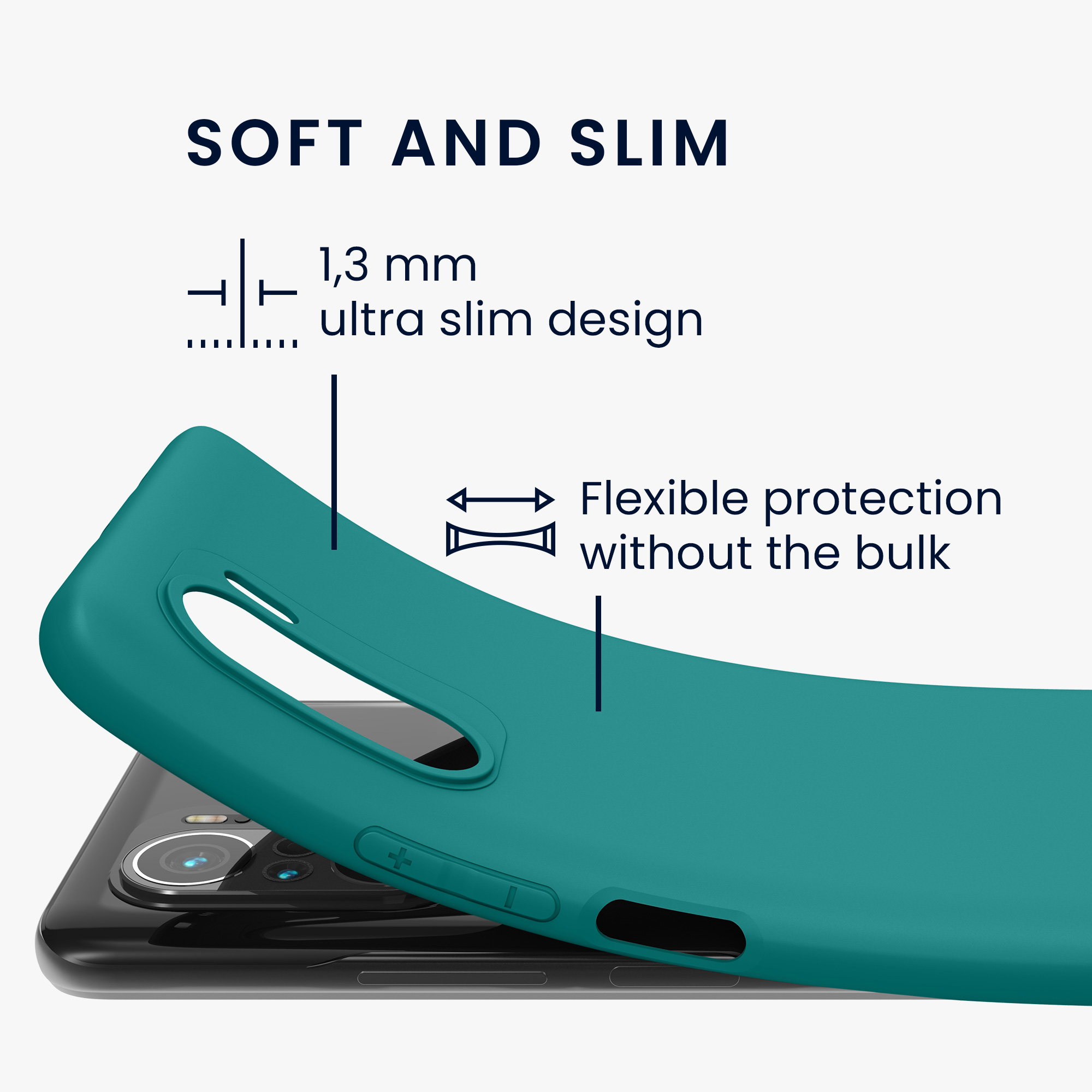Kryt kwmobile Xiaomi Mi 11i / Poco F3, petrolejová matná