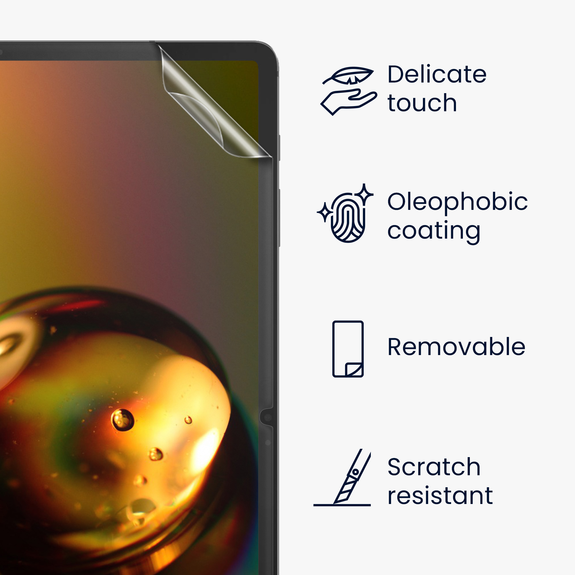 2x Matná ochranná fólie na tablet Galaxy Tab S8 Plus kwmobile matná