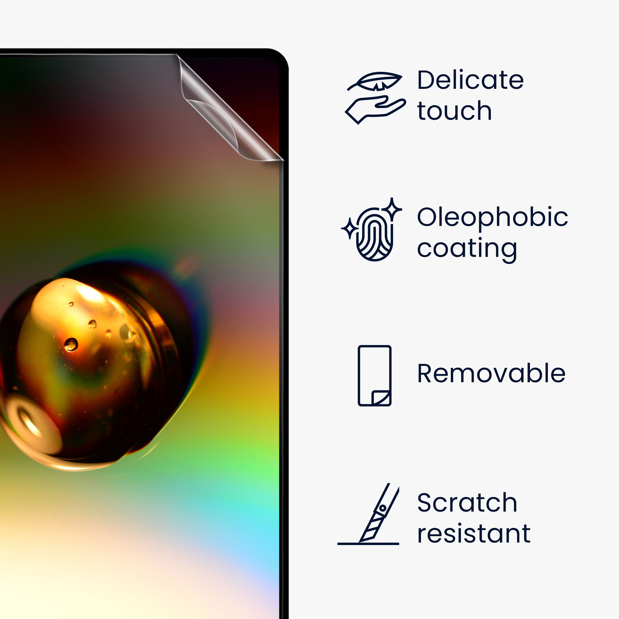 2x Ochranná fólie na tablet Galaxy Tab S8 Ultra / S9 Ultra kwmobile anti-fingerprint