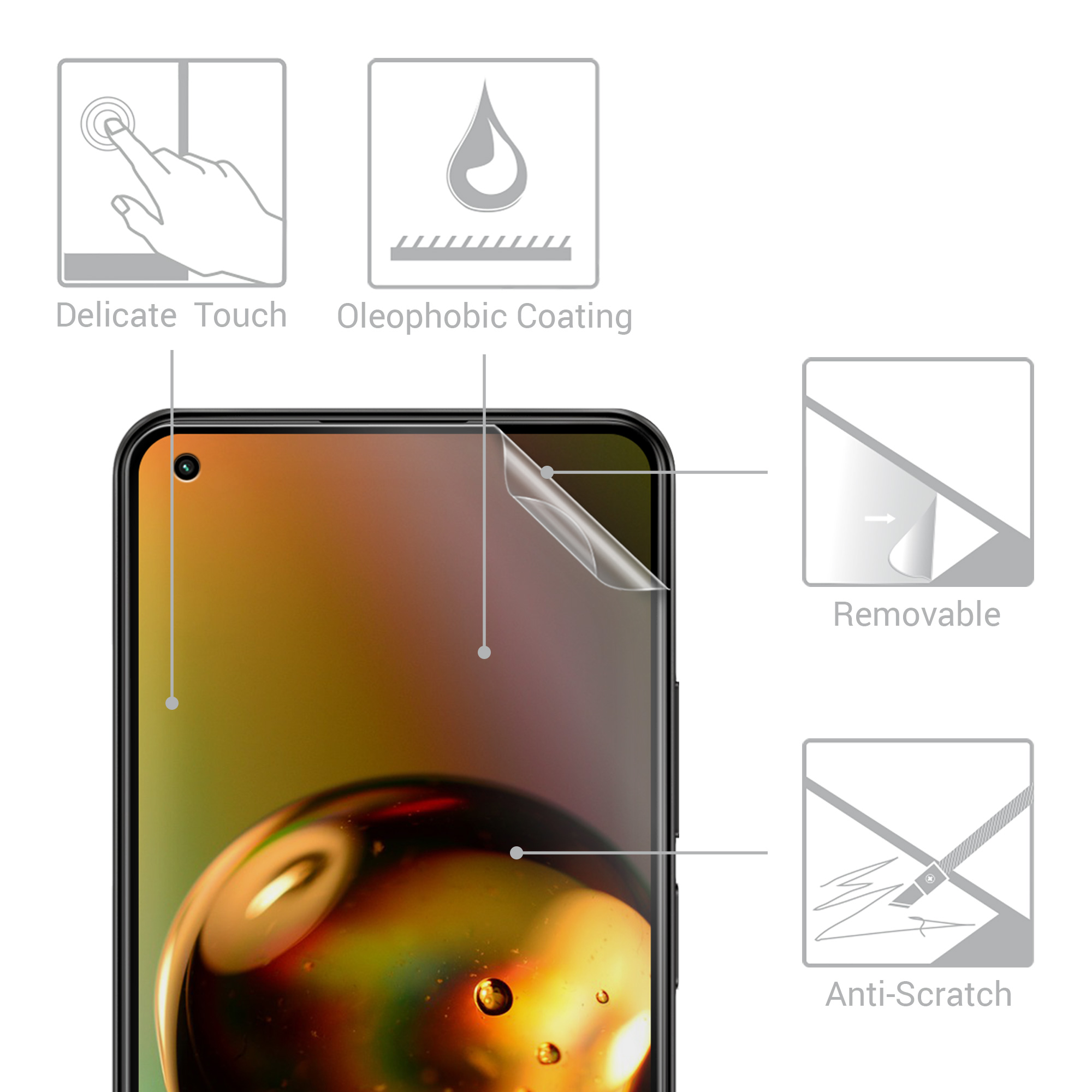 Ochranná fólie Xiaomi 11 Lite NE kwmobile 3ks matná
