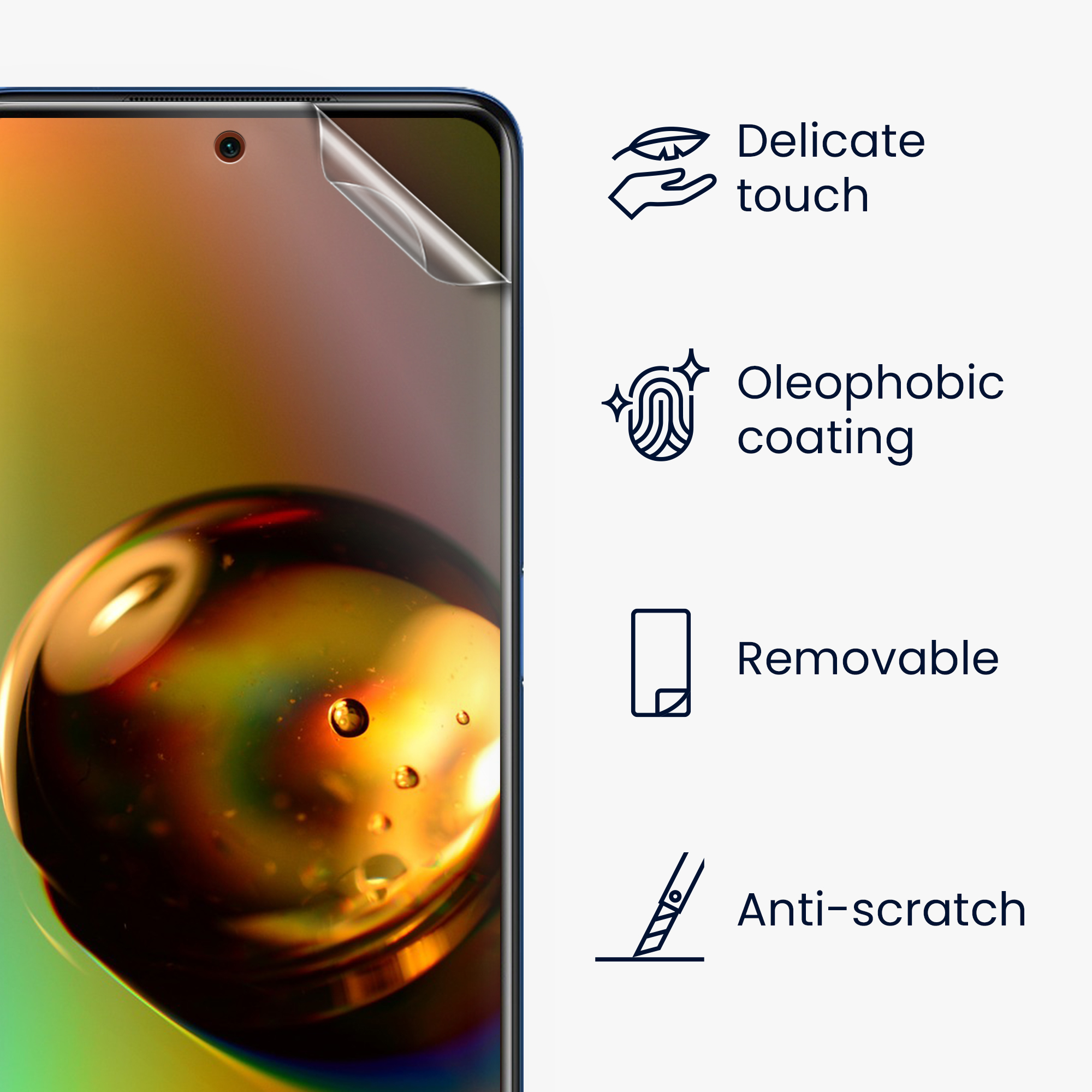 Ochranné fólie na displej pro Xiaomi Poco X3 NFC / Poco X3 Pro kwmobile - sada 3 čirých ochranných fólií na telefon