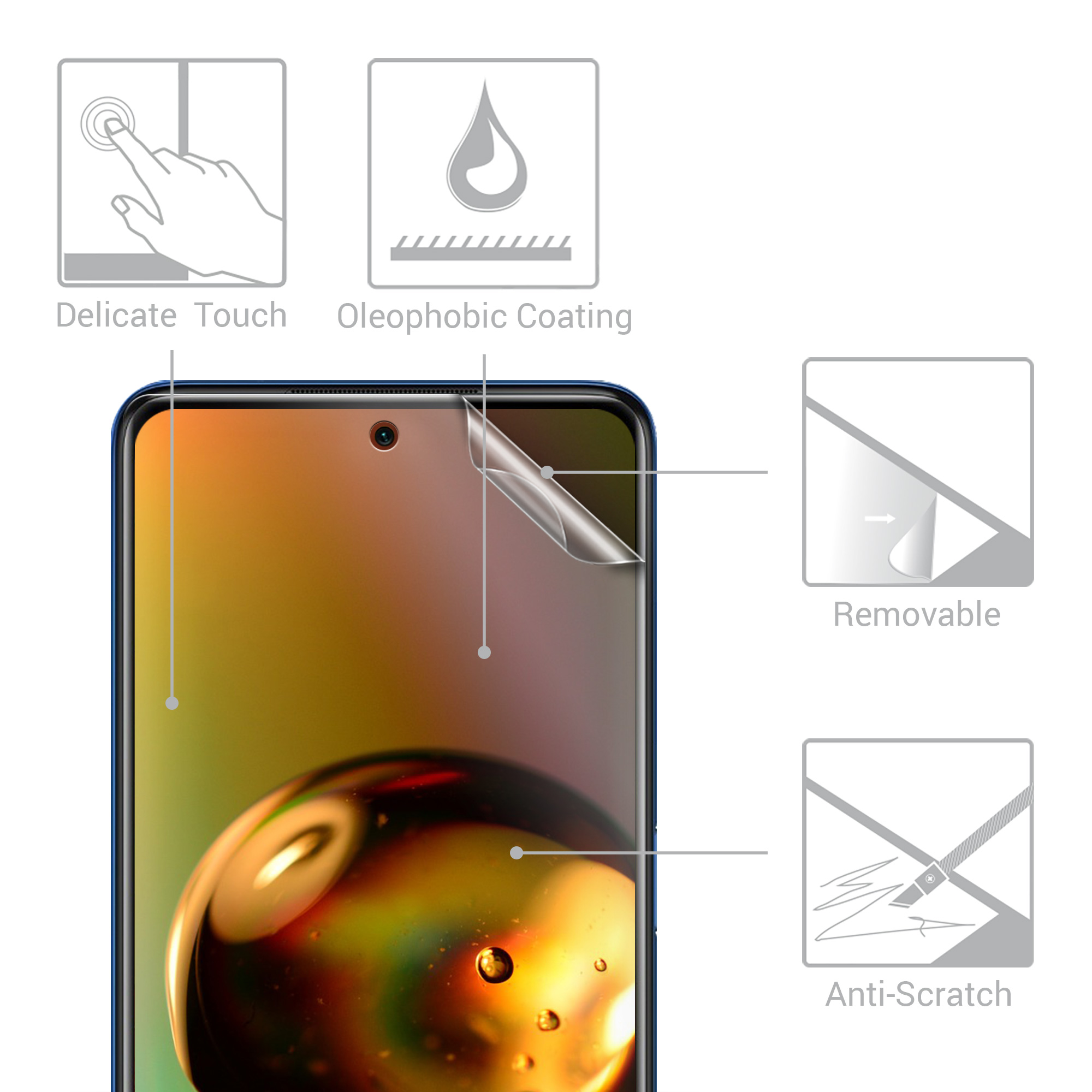 Ochranná fólie Xiaomi Poco X3 NFC matná kwmobile sada 3 ks