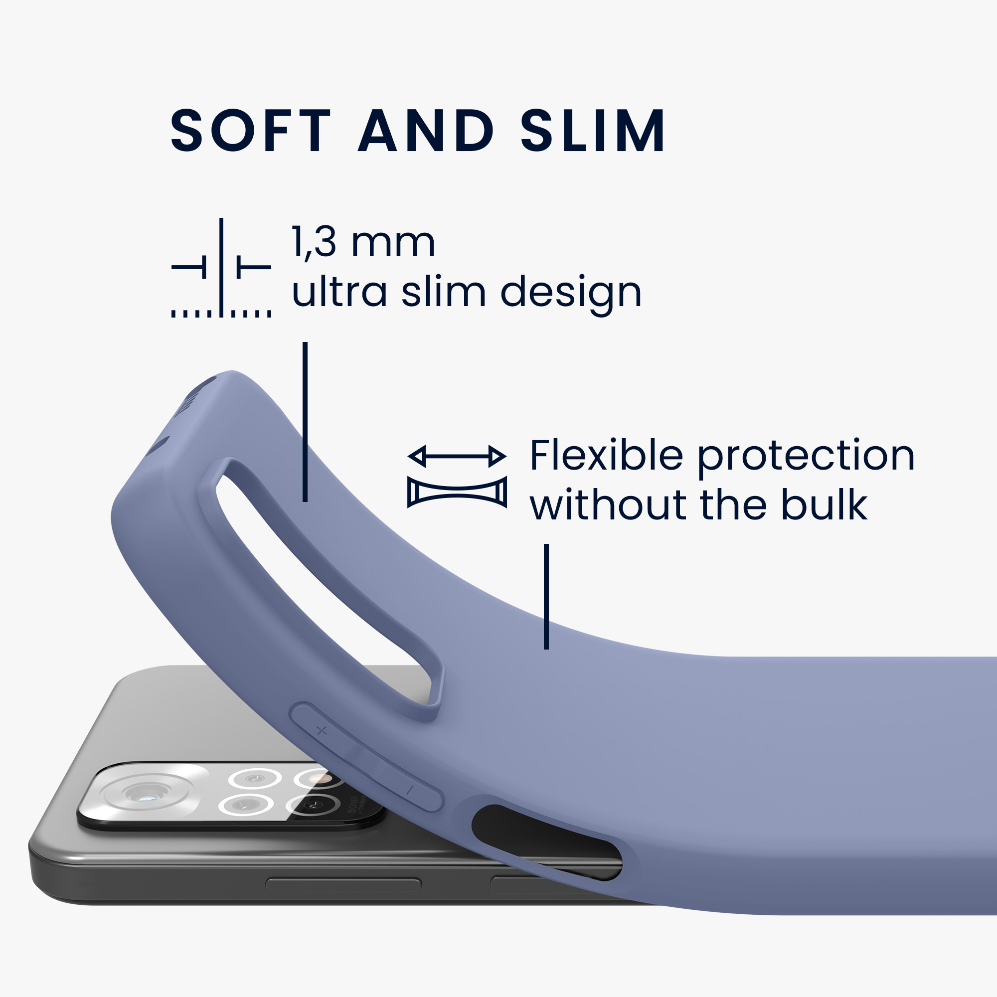 Kryt Xiaomi Redmi Note 11 silikonový TPU modrá kwmobile