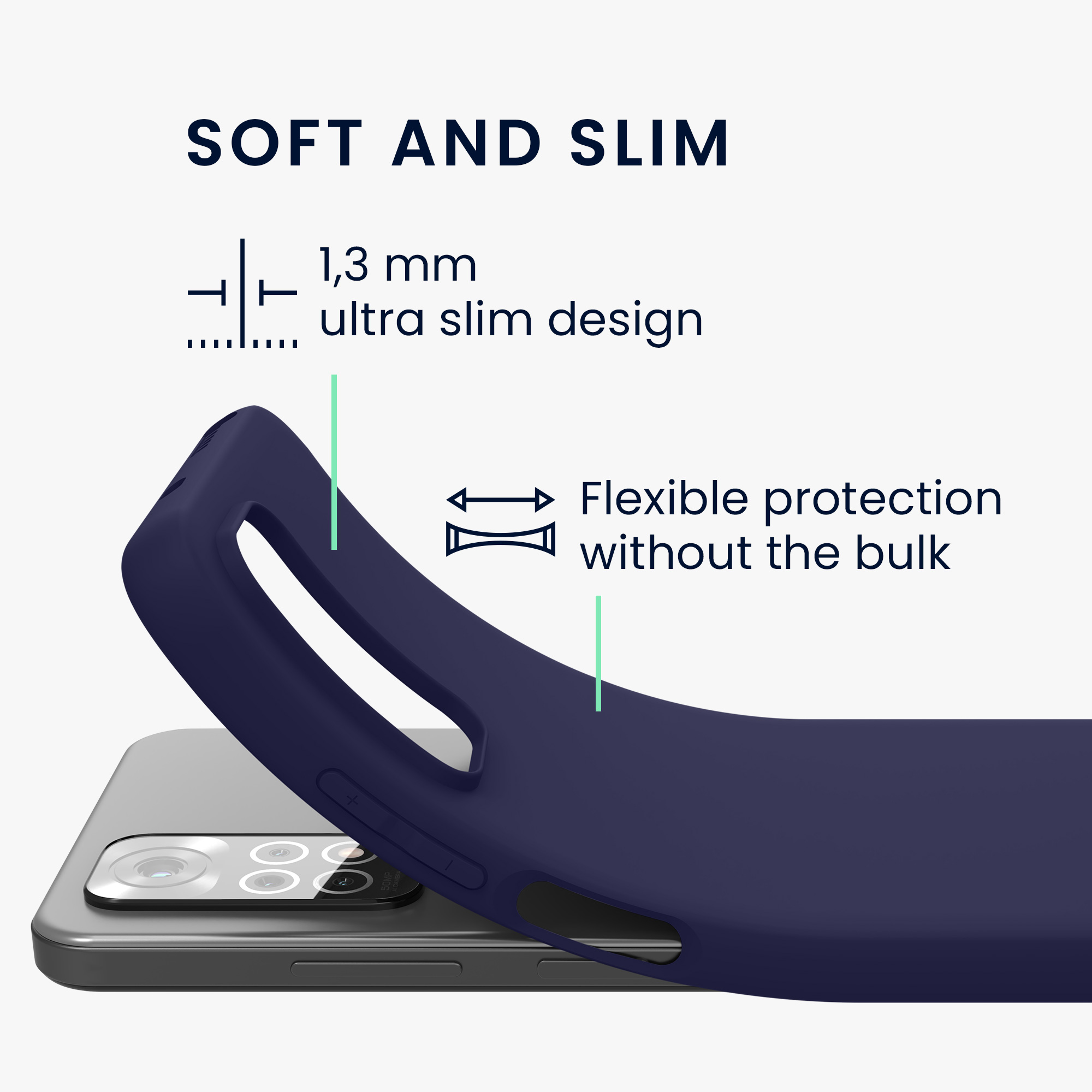 Kryt Xiaomi Redmi Note 11 silikonový TPU červená kwmobile